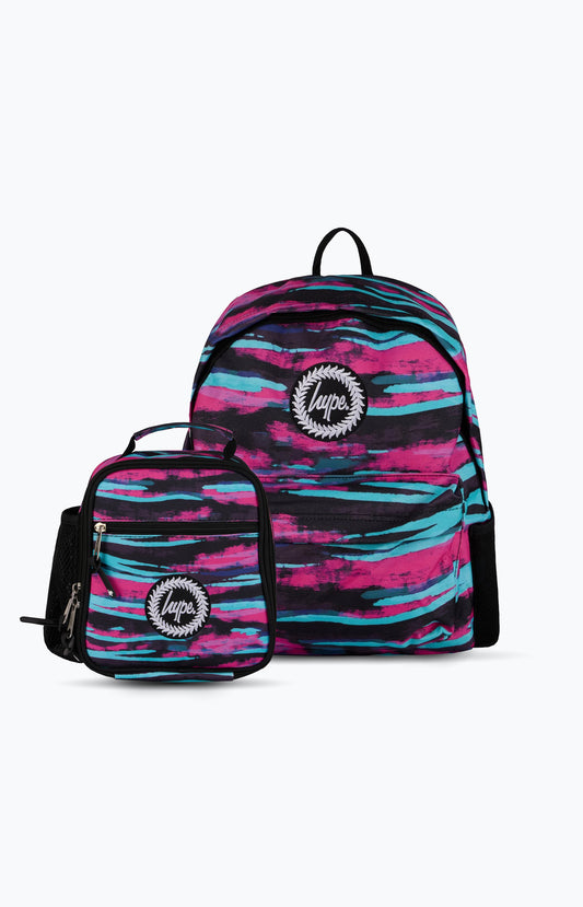 Hype Unisex Pastel Zebra Backpack & Lunch Bag Bundle
