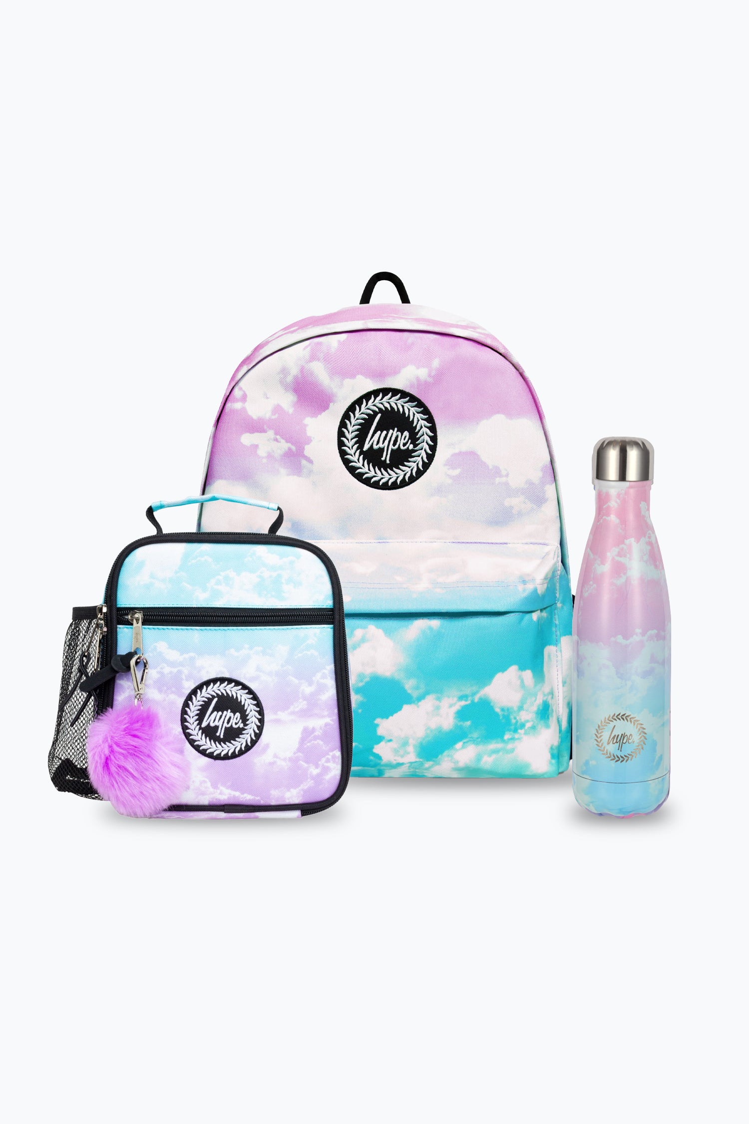 Cloud Fade Backpack Lunch Bag & Bottle Bundle