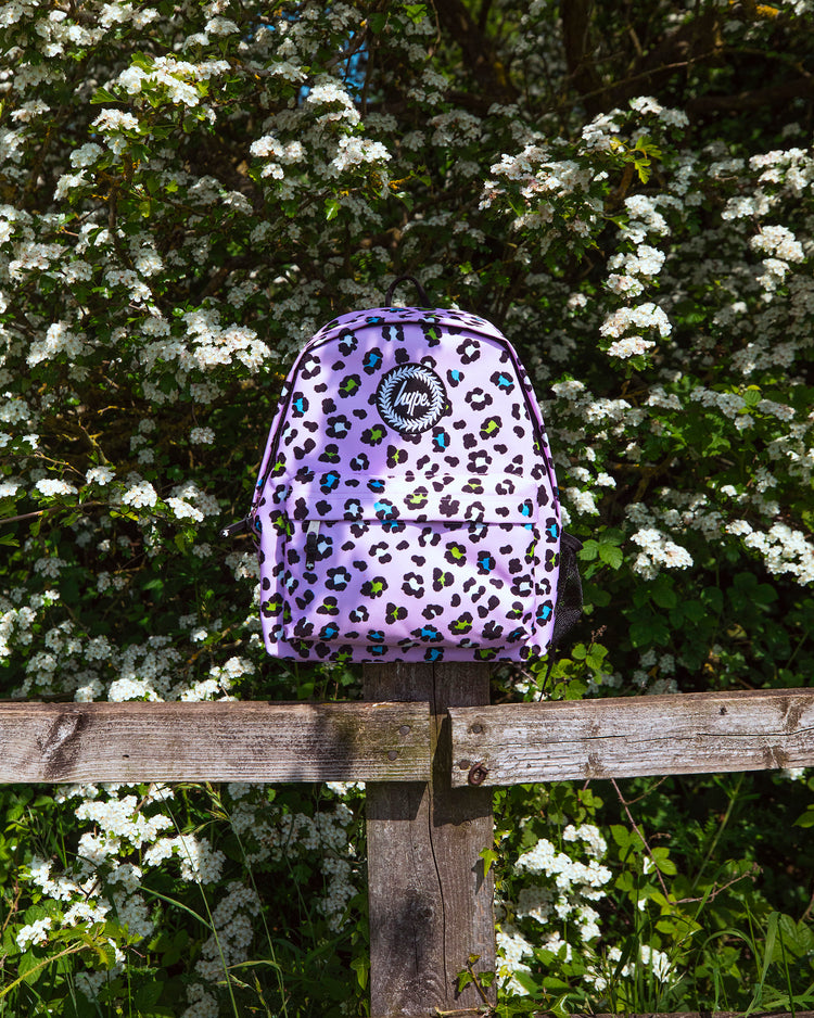 HYPE LILAC LEOPARD BACKPACK