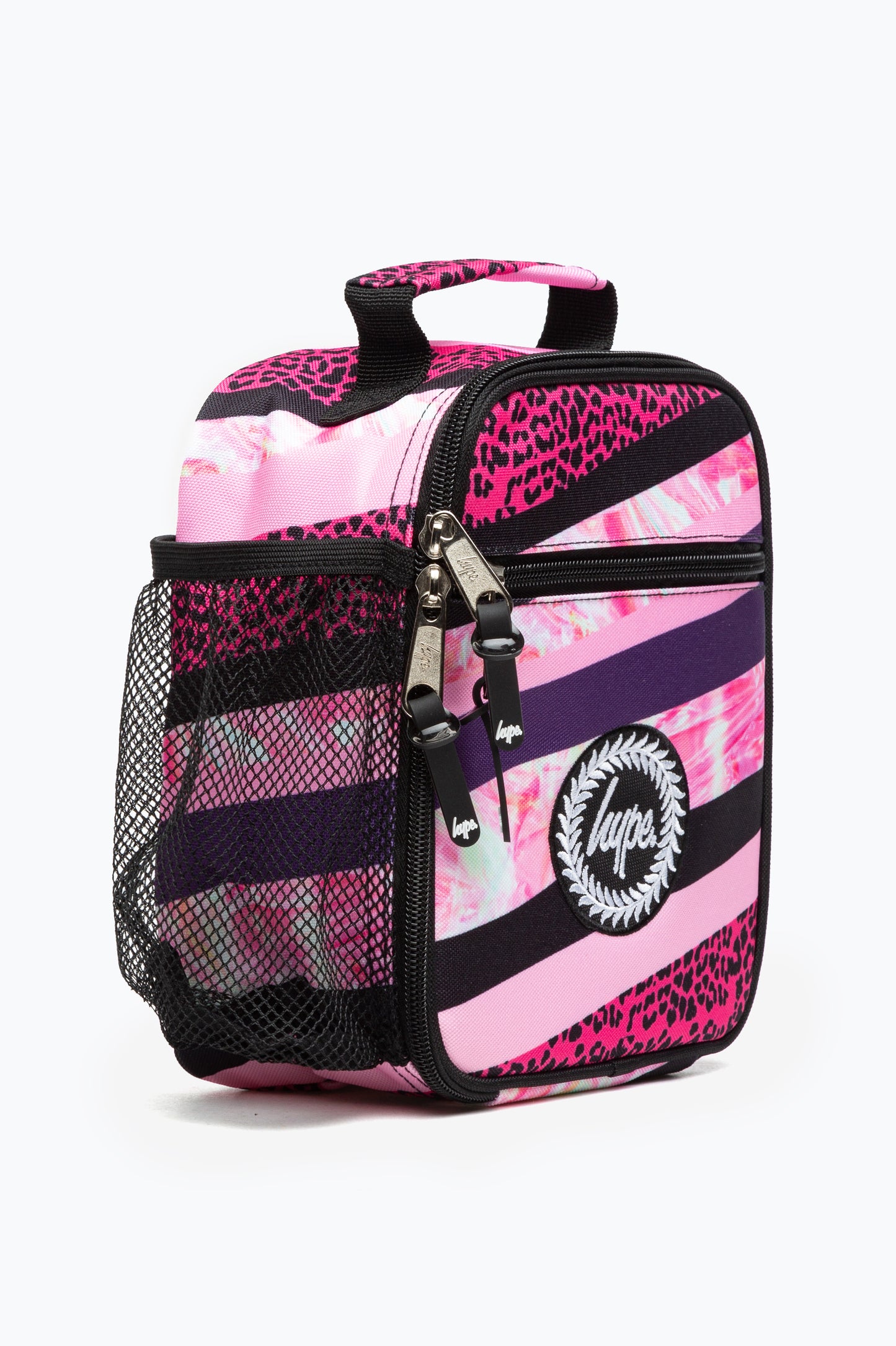 Hype Dark Pink Stripe Crest Lunch Box