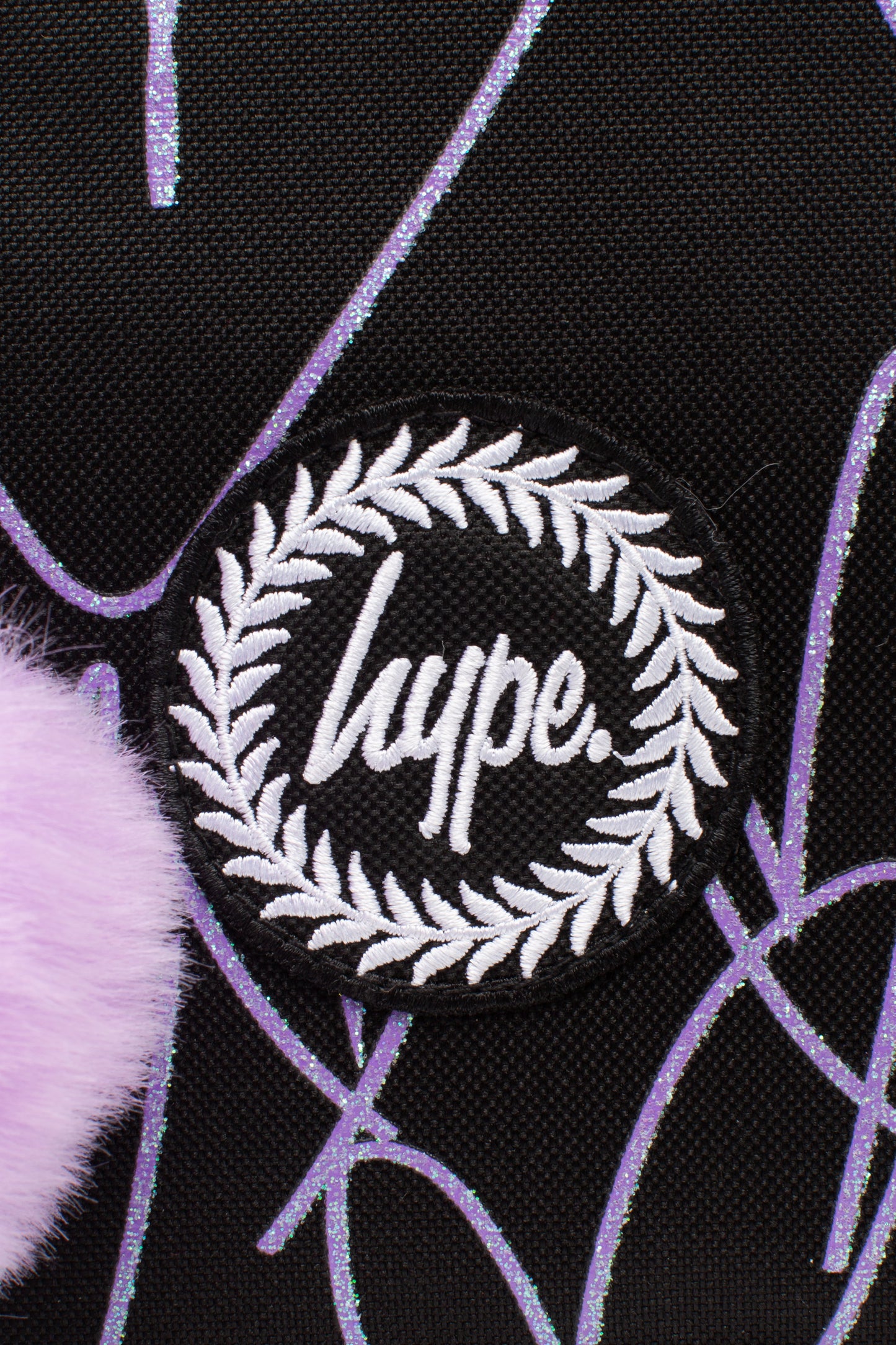 Hype Purple Glitter Scribble Heart Lunch Box