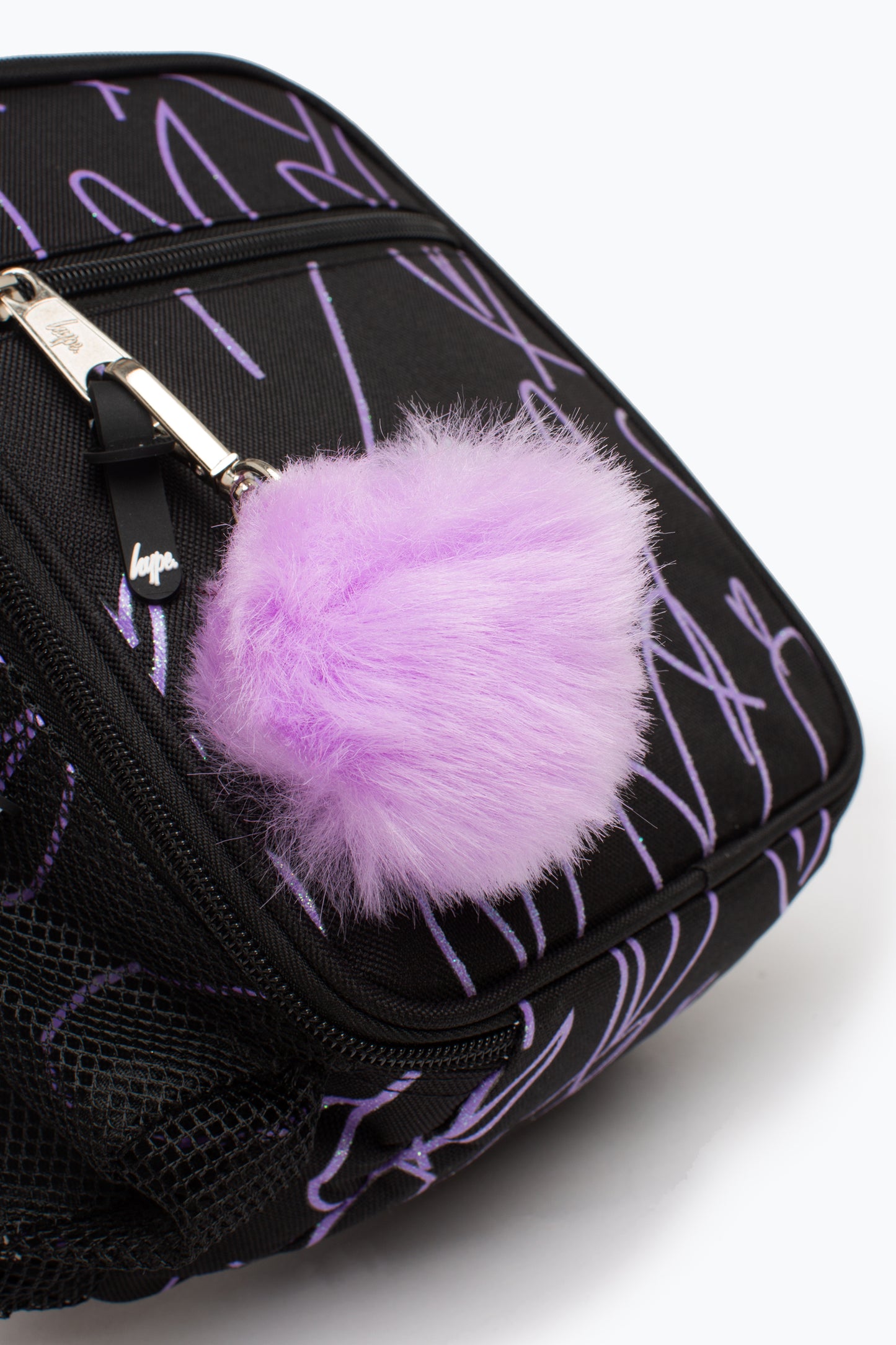 Hype Purple Glitter Scribble Heart Lunch Box