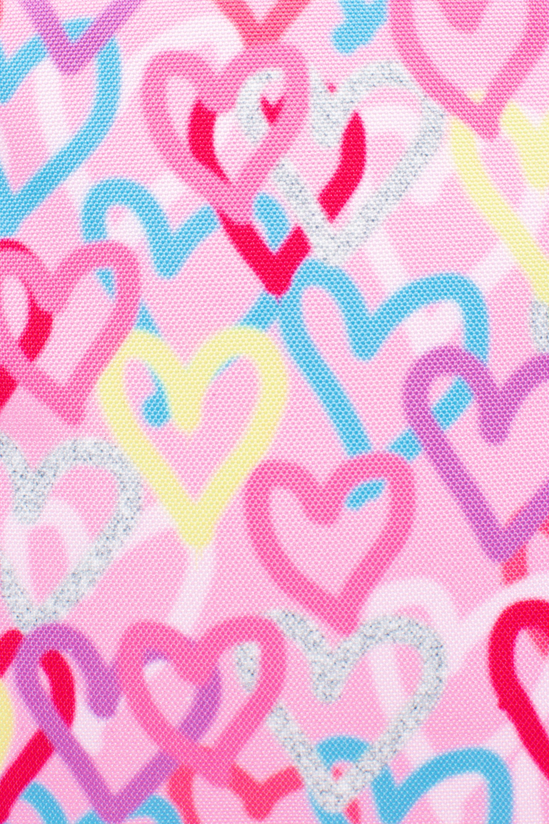 Hype Graffiti Hearts Pink Lunch Box Pattern