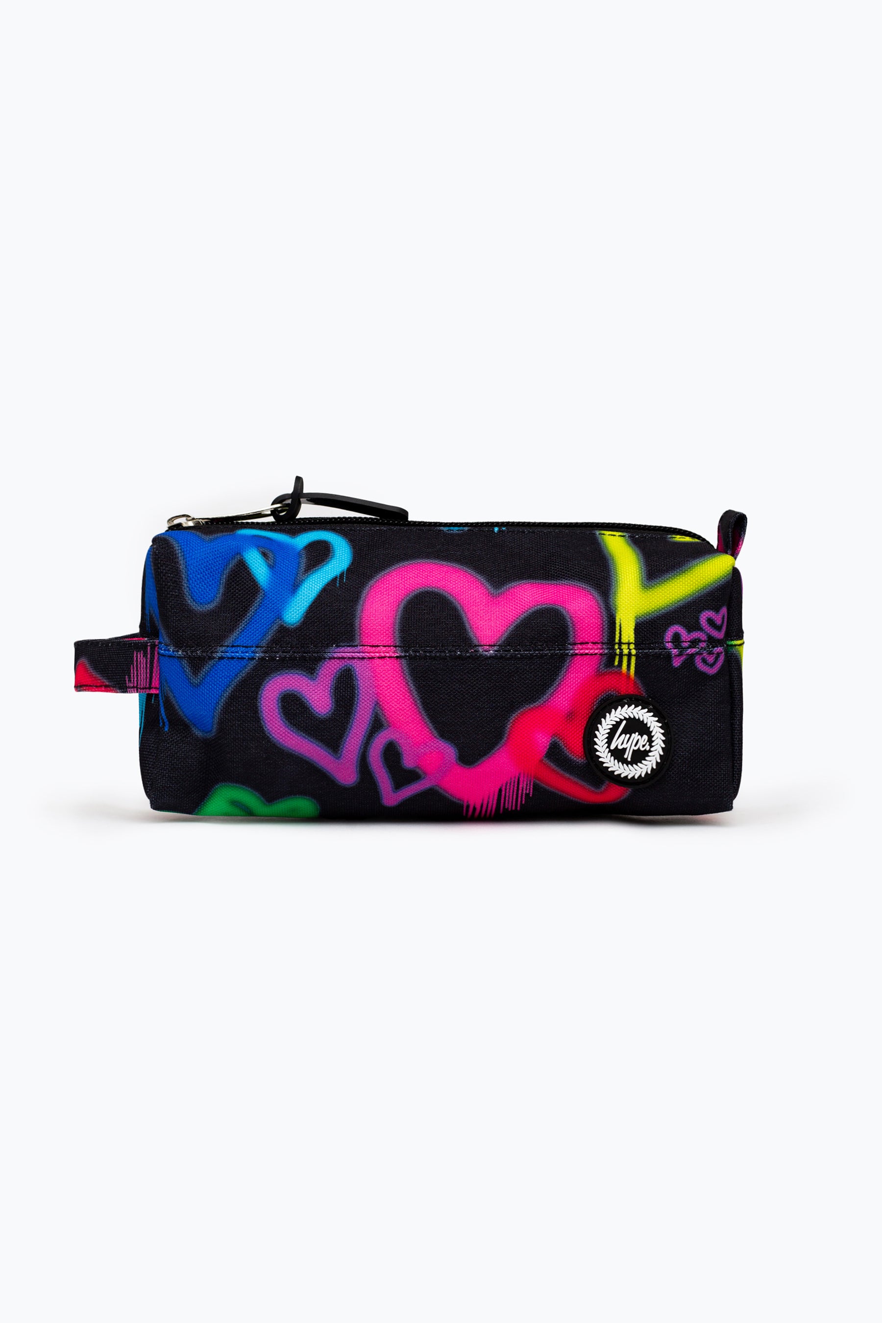 Hype Black Heart Graffiti Pencil Case Front Side