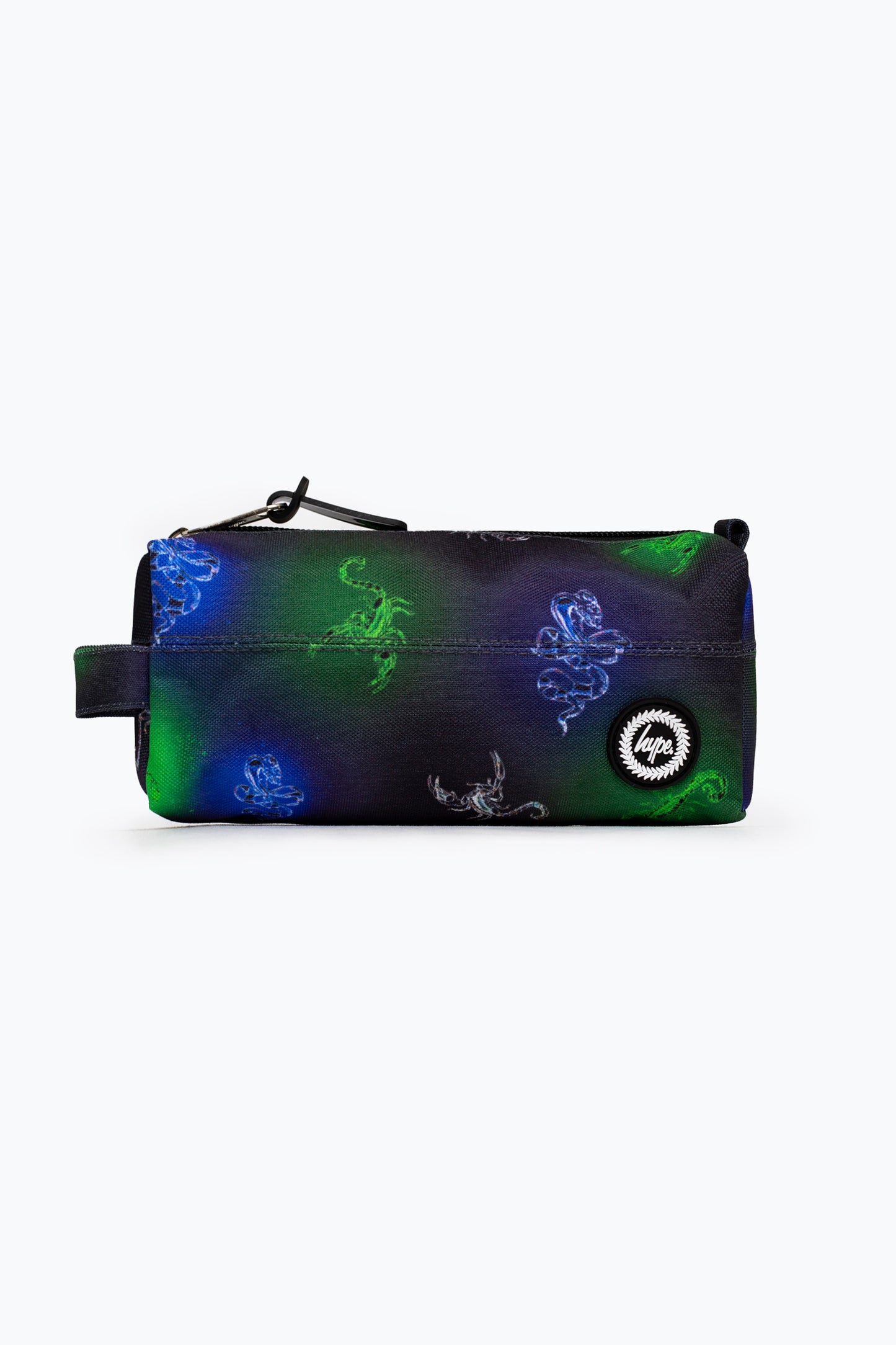 Hype Green Blue Scorpion Chrome Glow Pencil Case