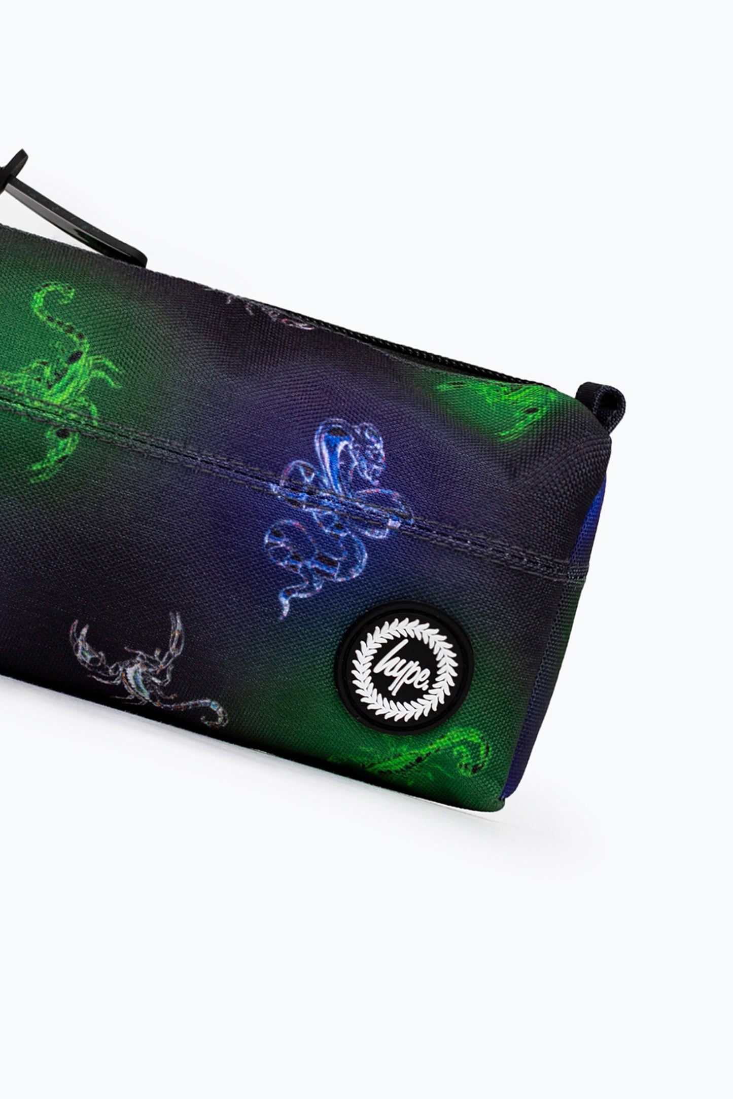 Hype Green Blue Scorpion Chrome Glow Pencil Case