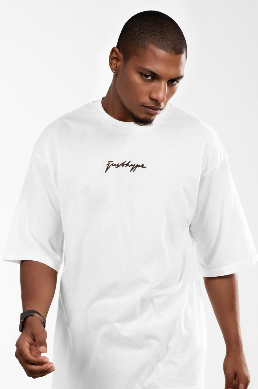 Hype White Scribble Men'S Oversized T-Shirt