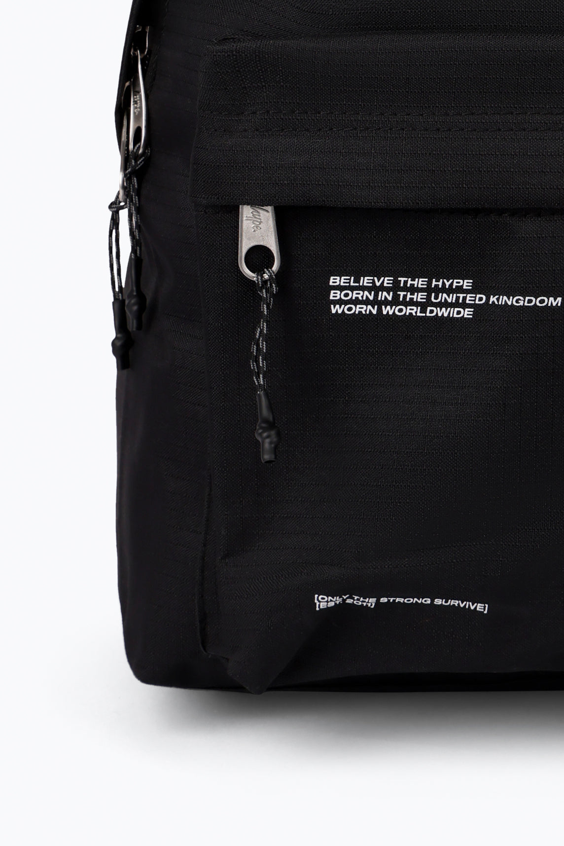 Hype Unisex Black Ripstop Tech Backpack