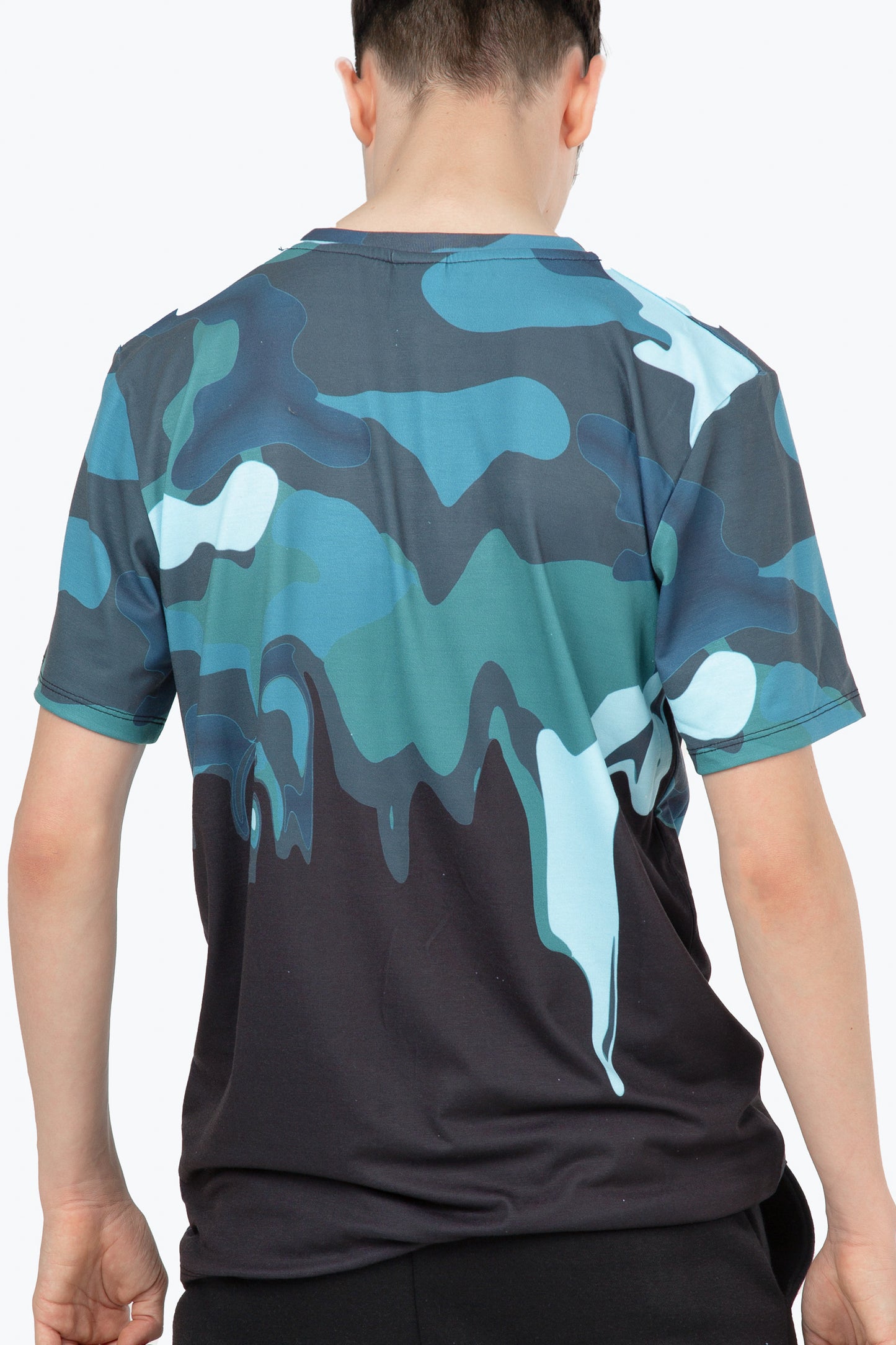 Hype Boys Blue Camo Drip T-Shirt