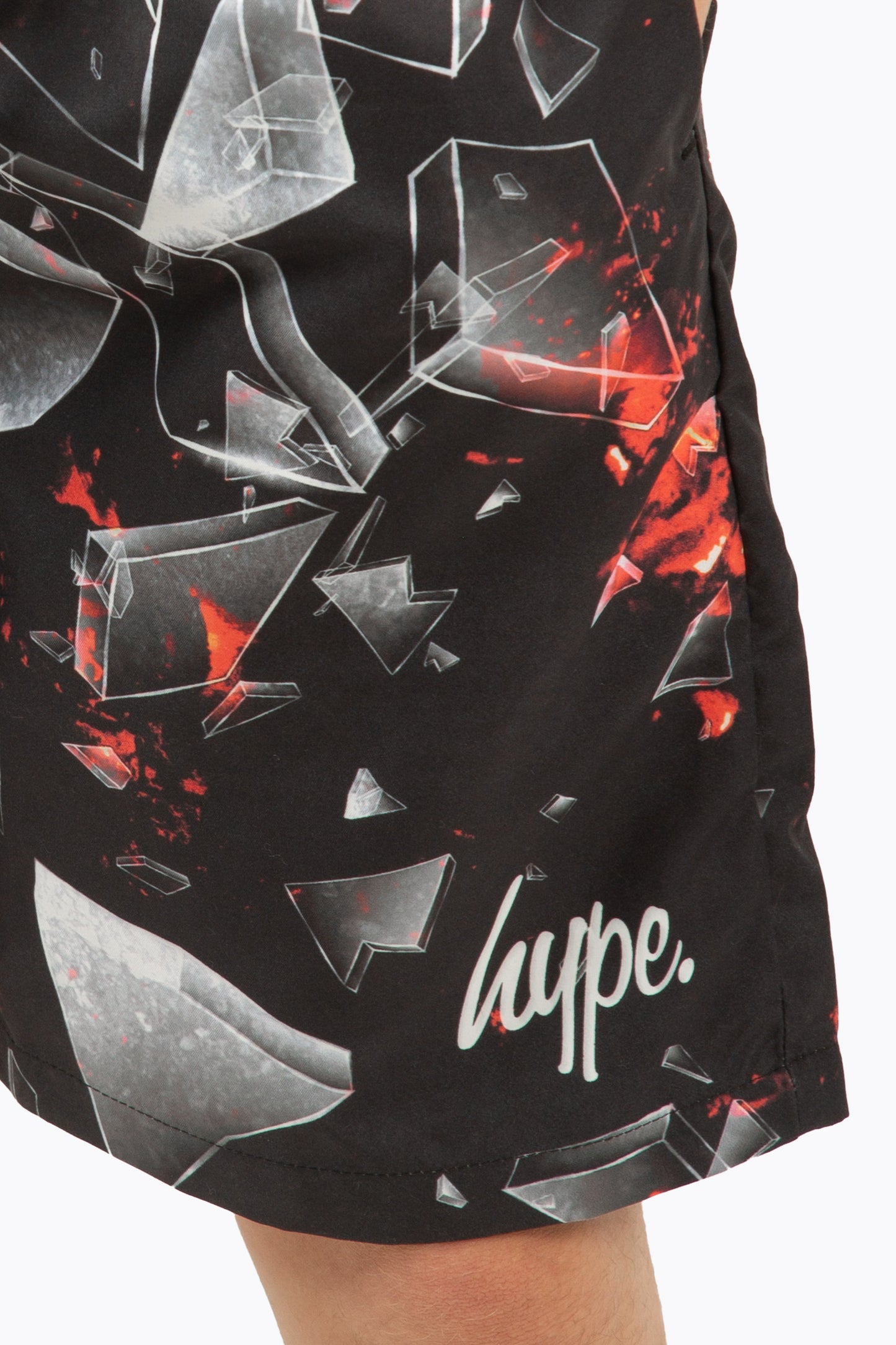 Hype Boys Red Shatter Swim Shorts