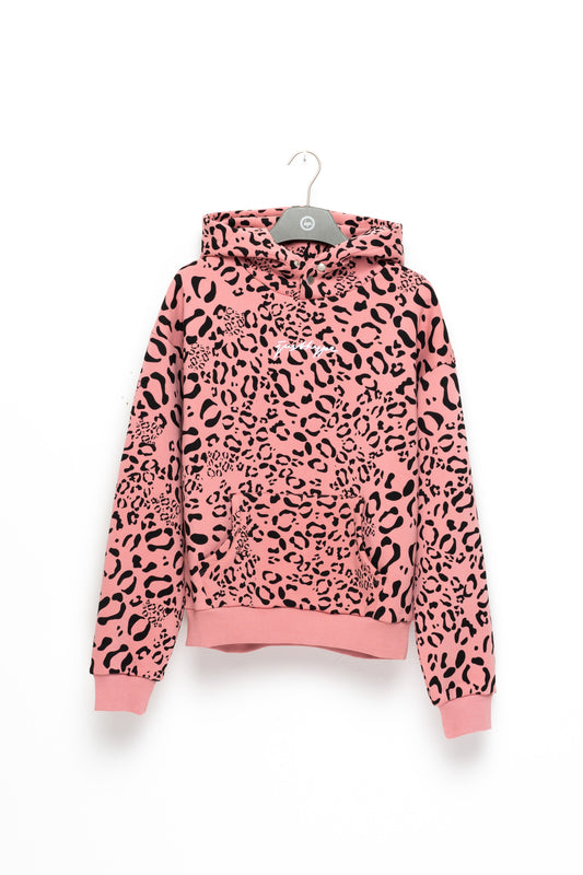 HYPE WOMENS PINK RIVER LEOPARD HOODIE