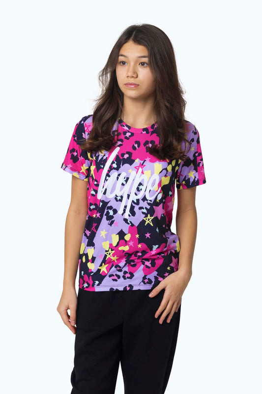 Kids Girls Top Boujee Babe Print Pink T Shirt Tees & Trendy Leopard Legging  7-13