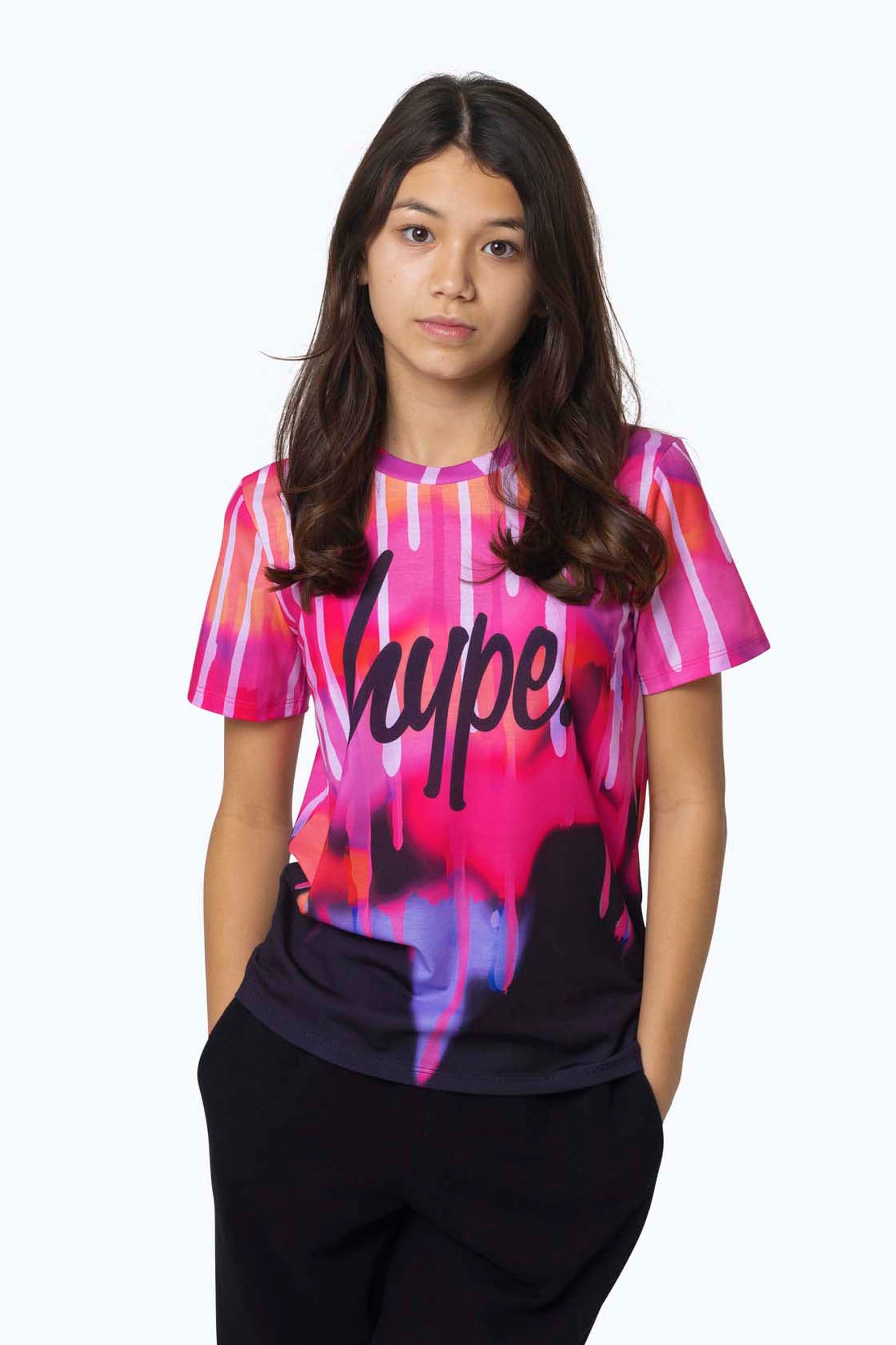 Just Hype pink purple multicolor boys t newest shirt graphic RARE ULTRA RARE