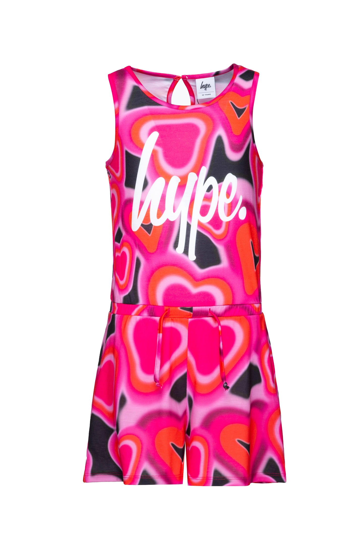 Hype Girls Pink Spray Hearts Playsuit