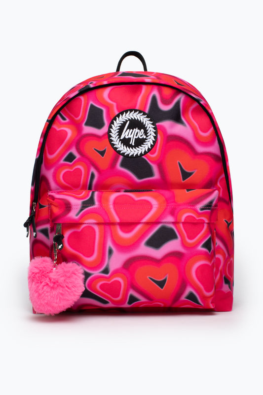 HYPE UNISEX PINK SPRAY HEARTS BACKPACK