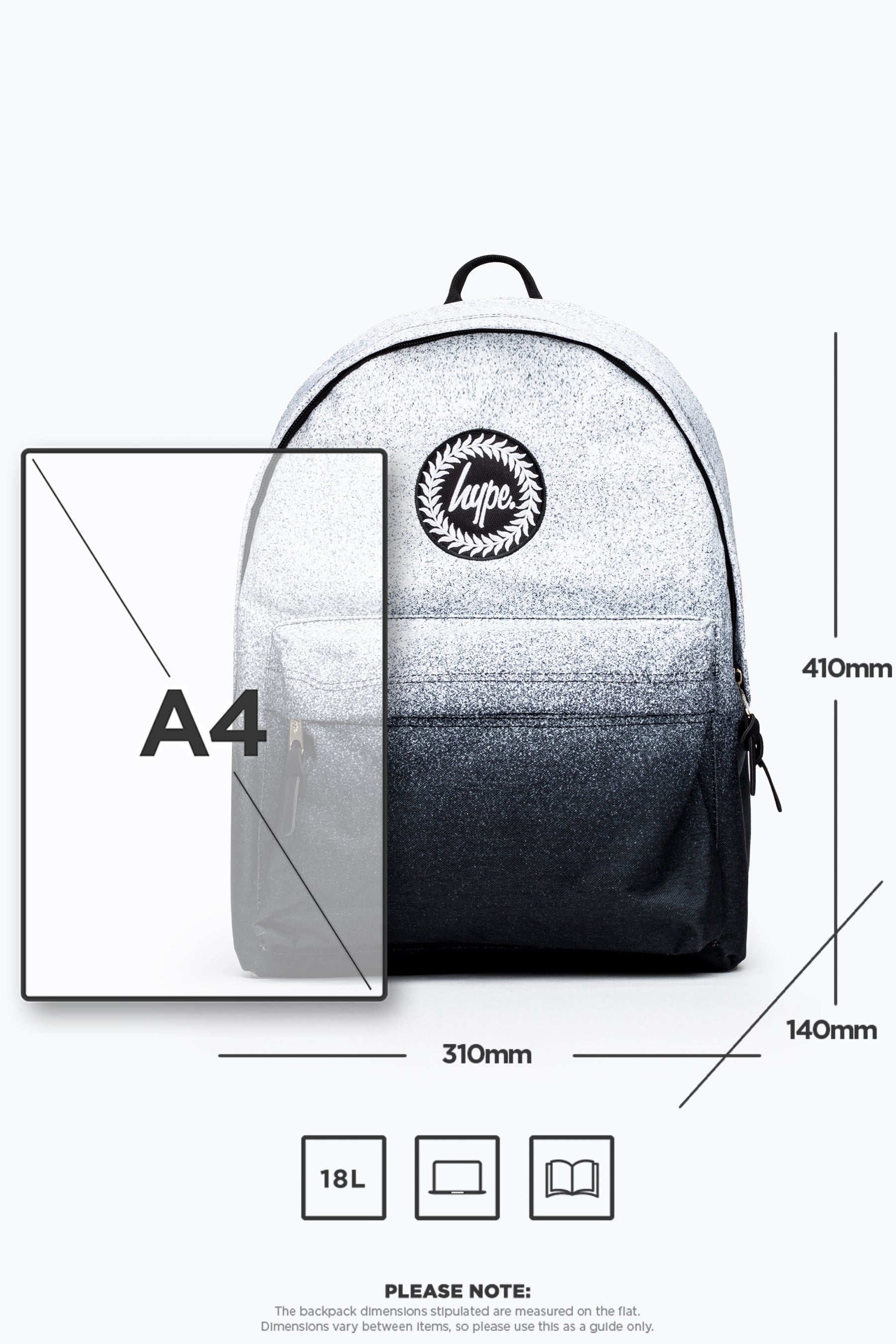 hype mini backpack dimensions Universal Textiles piped inside hems Justice Girls 17 inch Tie
