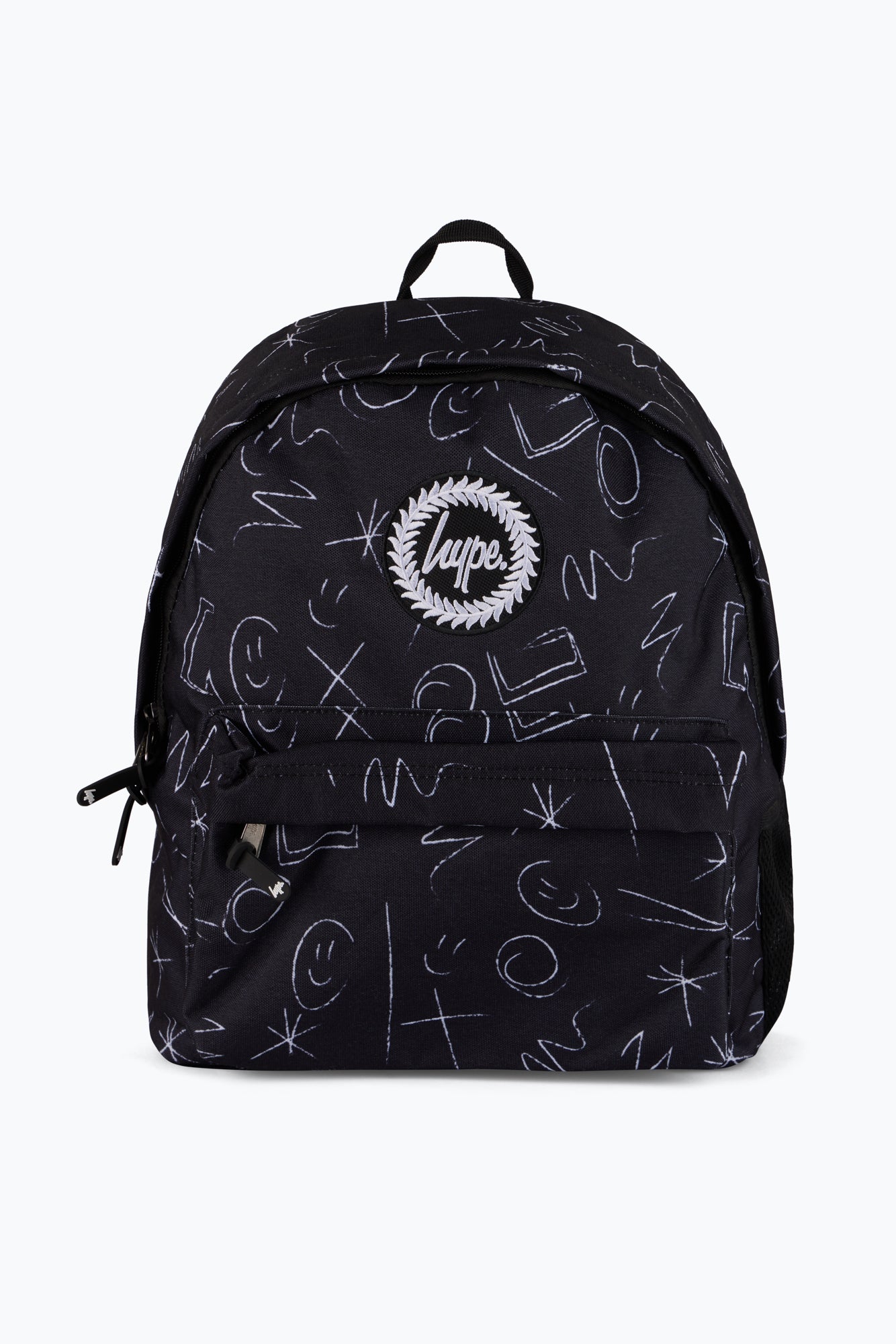 Hype Unisex Black Crayon Doodle Backpack