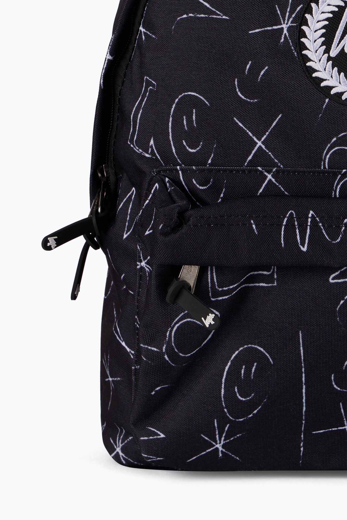 Hype Unisex Black Crayon Doodle Backpack