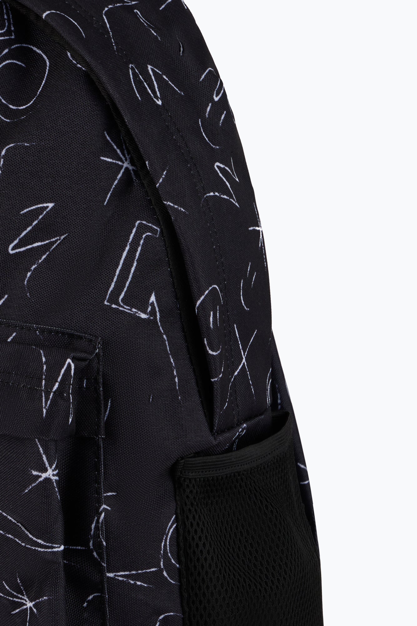 Hype Unisex Black Crayon Doodle Backpack