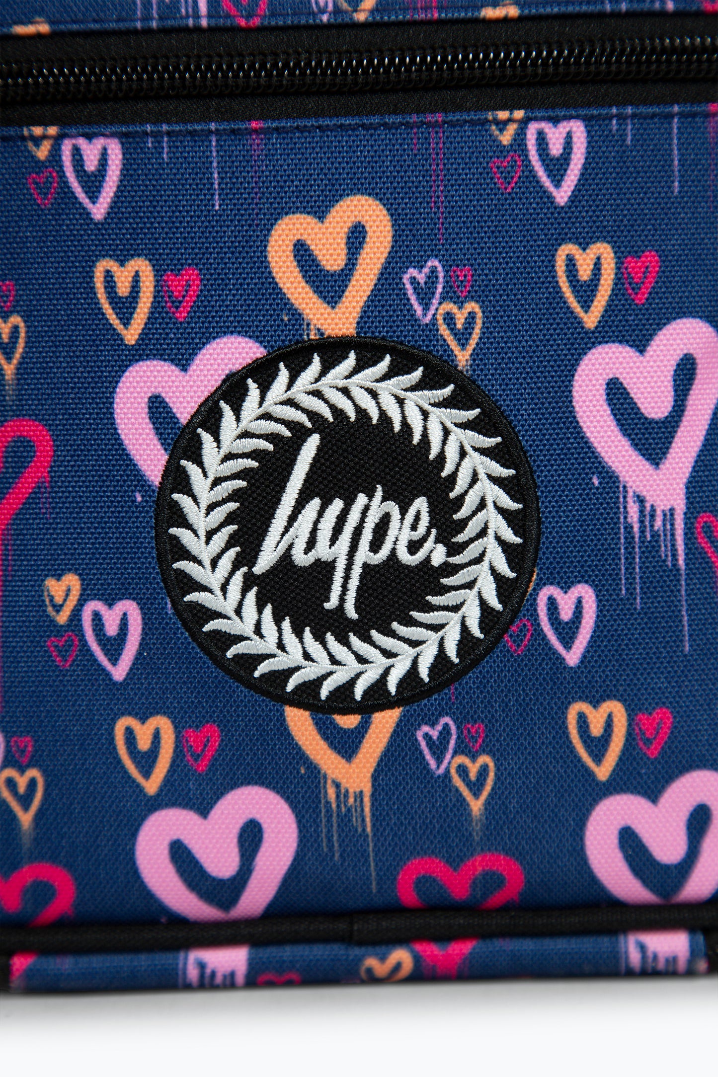 Hype Girls Navy Heart Drips Lunch Box