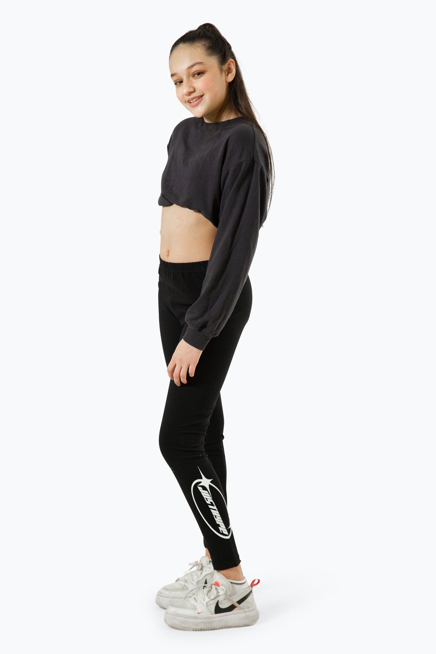 Hype Kids Black Y2K Logo Leggings