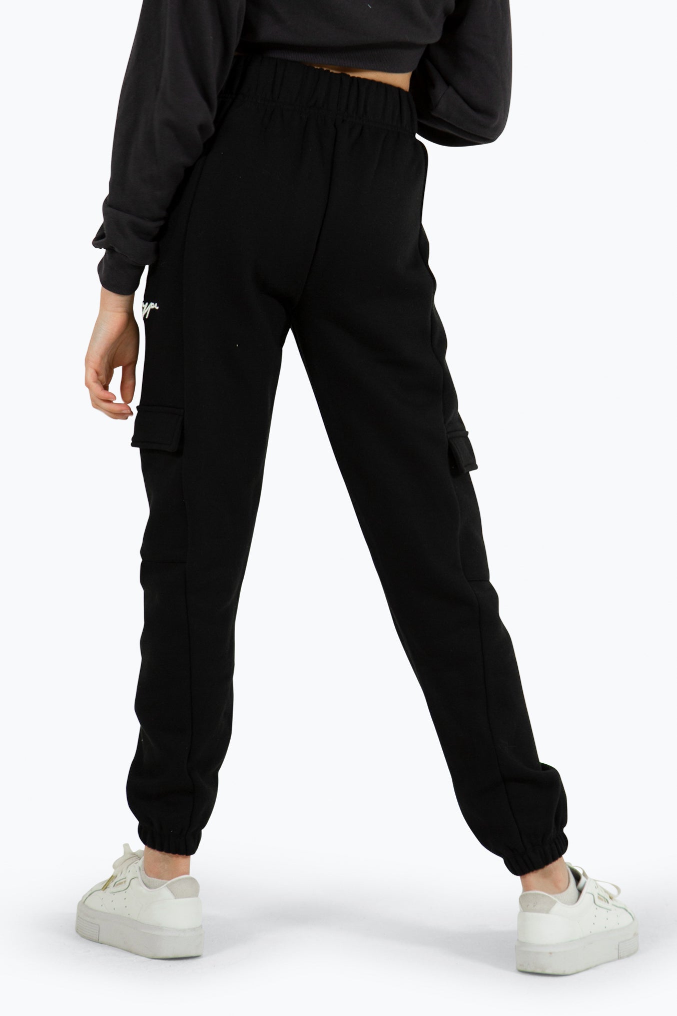 Hype Girls Black Cargo Joggers