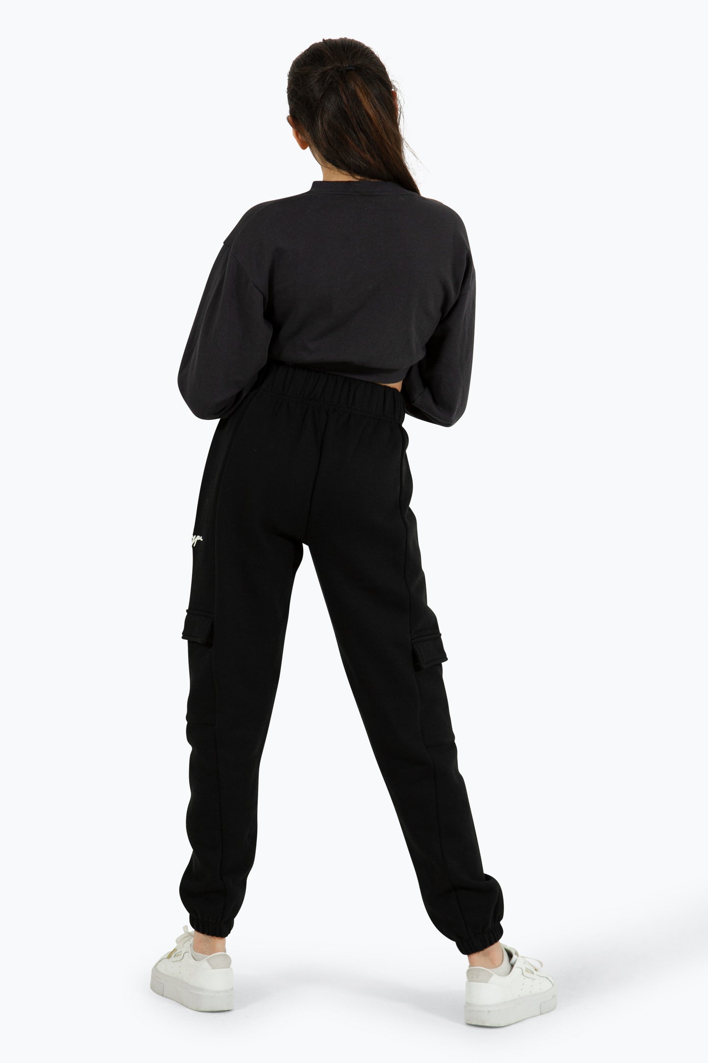 Hype Girls Black Cargo Joggers