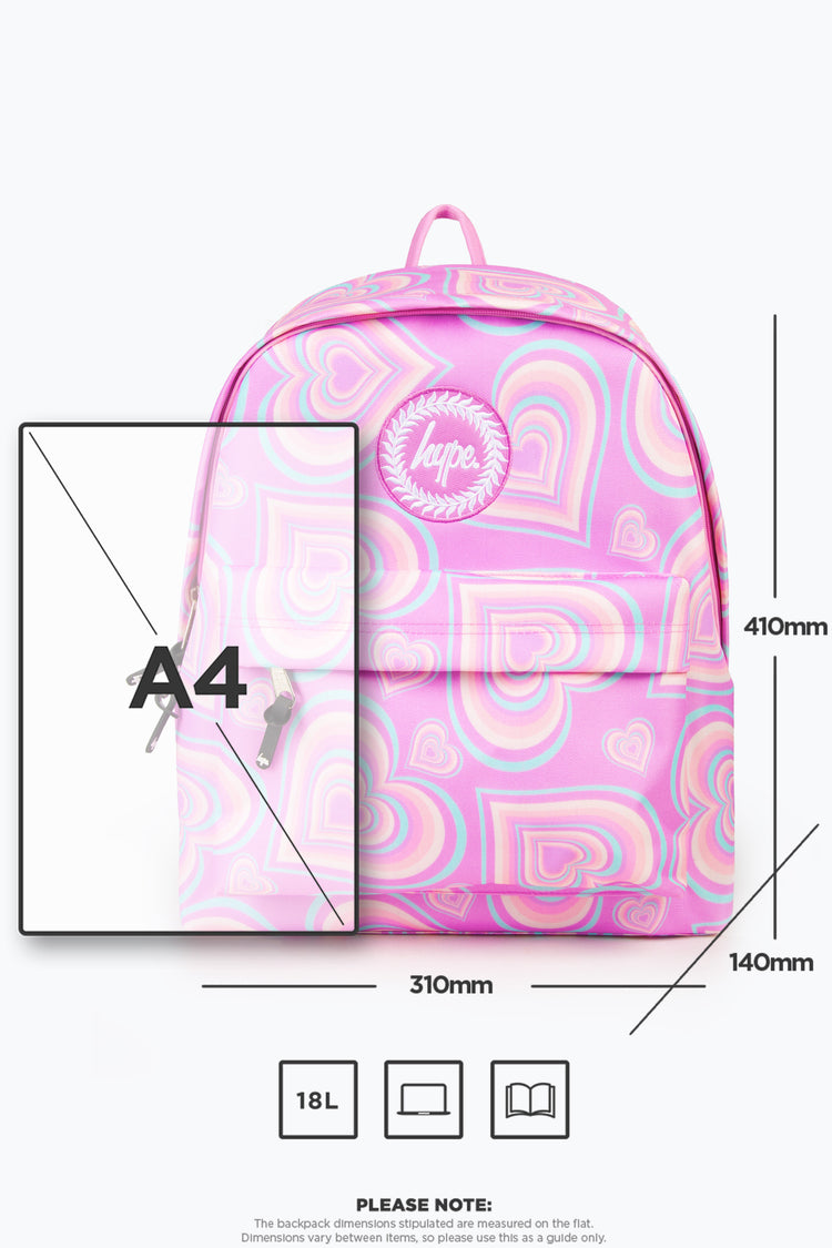 HYPE GIRLS PINK GROOVEY HEARTS BACKPACK