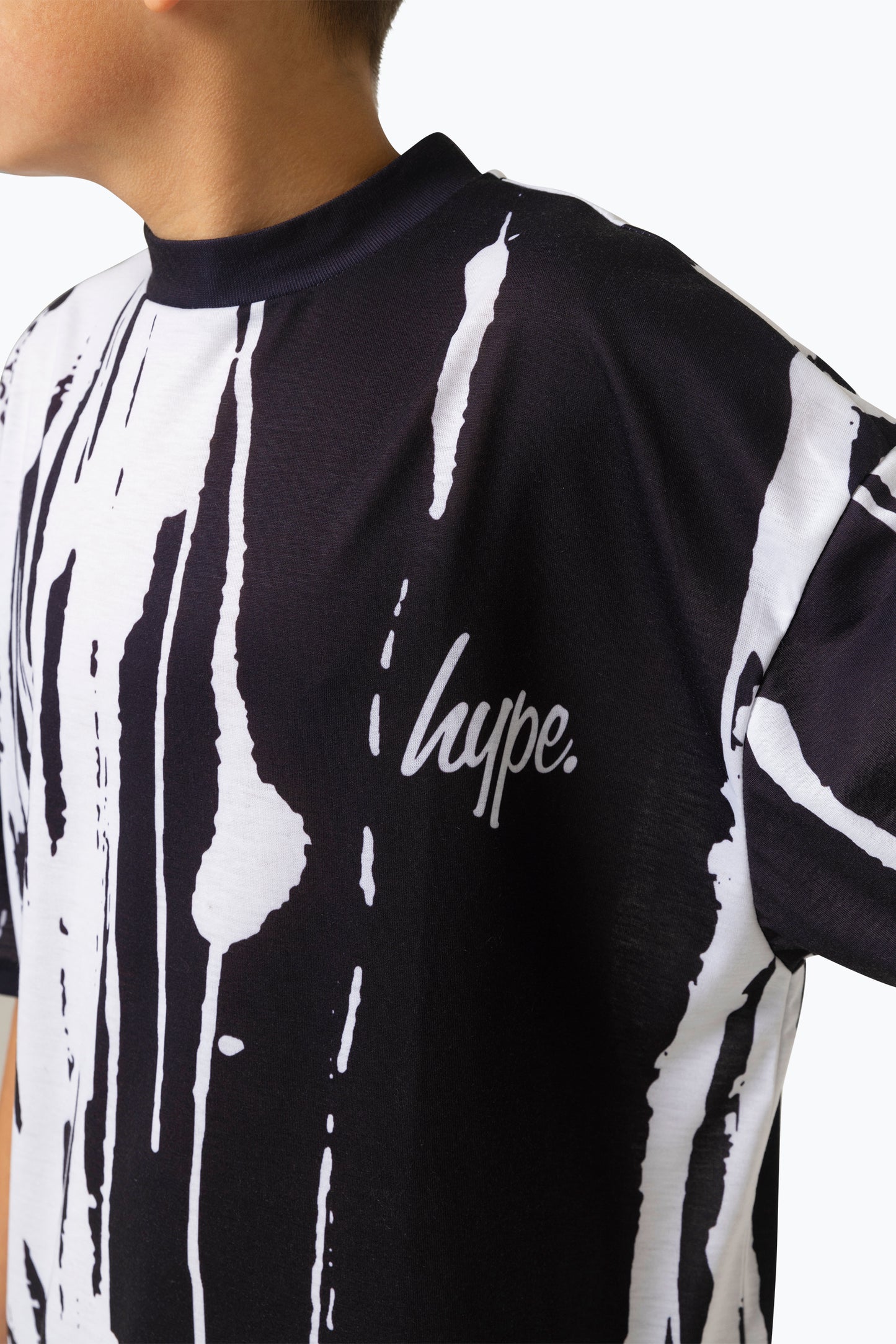 Hype Boys Multi Black Paint Run Oversized T-Shirt