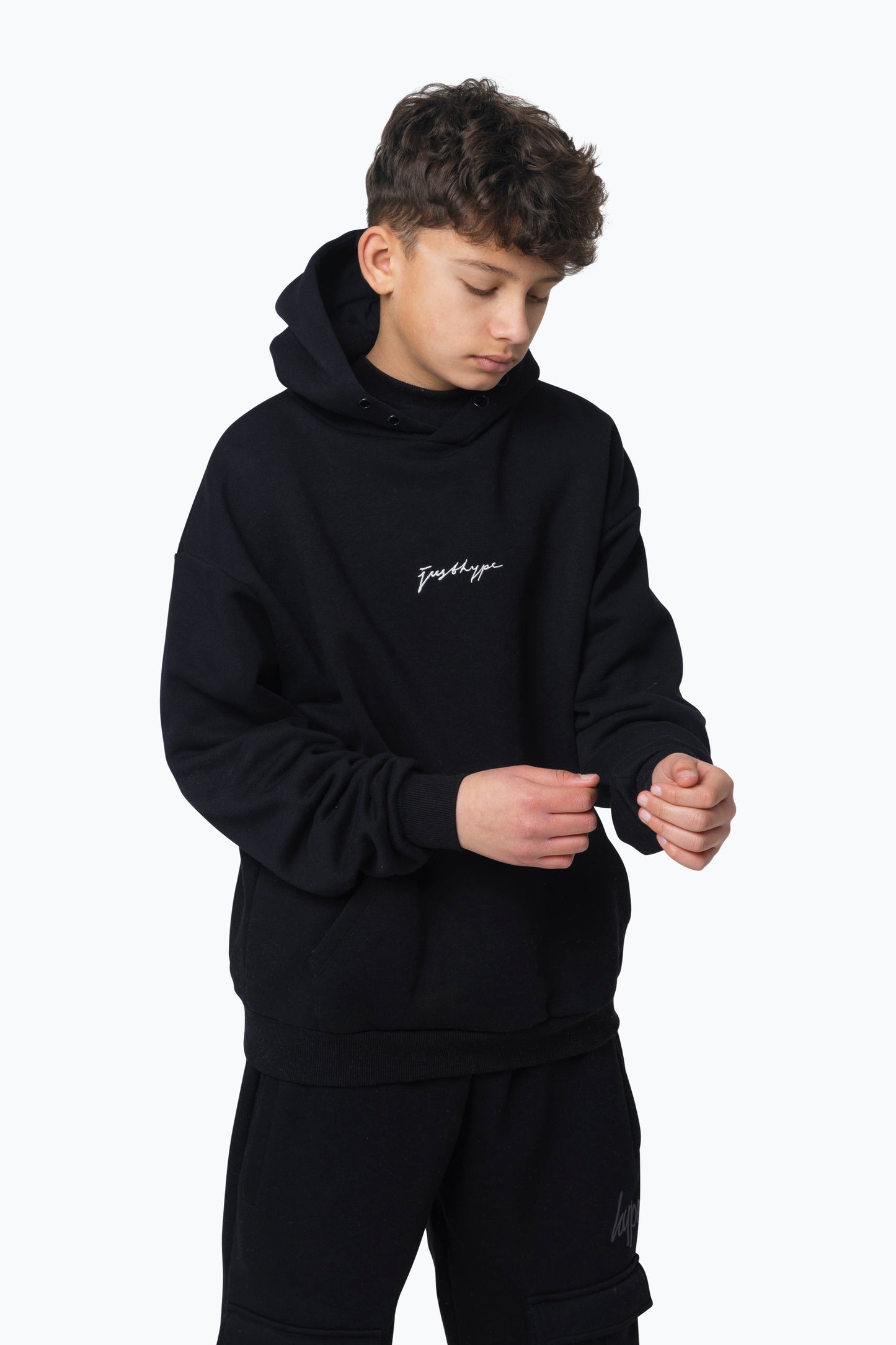 Hype Kids Black Scribble Hoodie