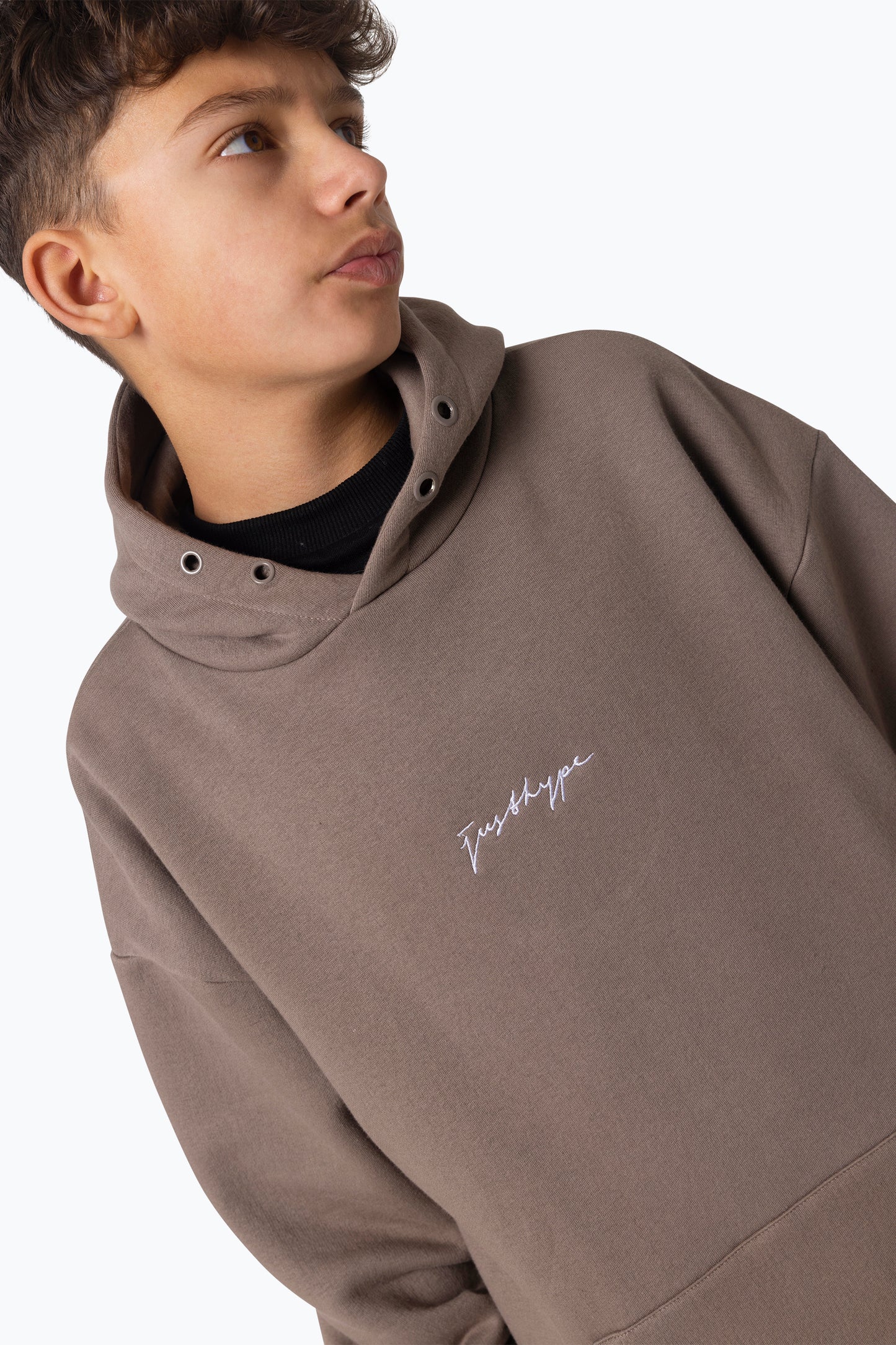 Hype Kids Brown Brown Scribble Hoodie