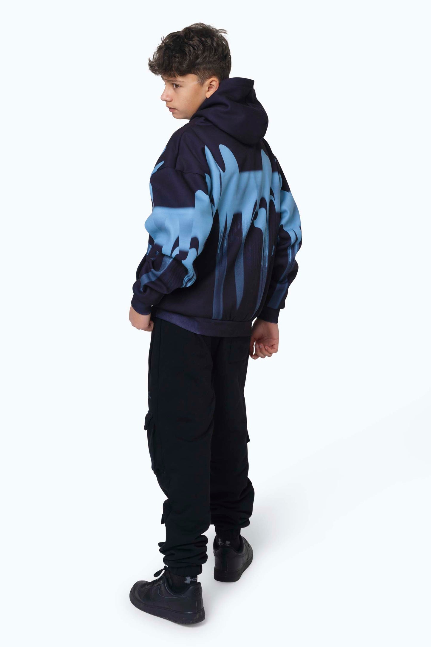 Hype Kids Multi Blue Drips Hoodie