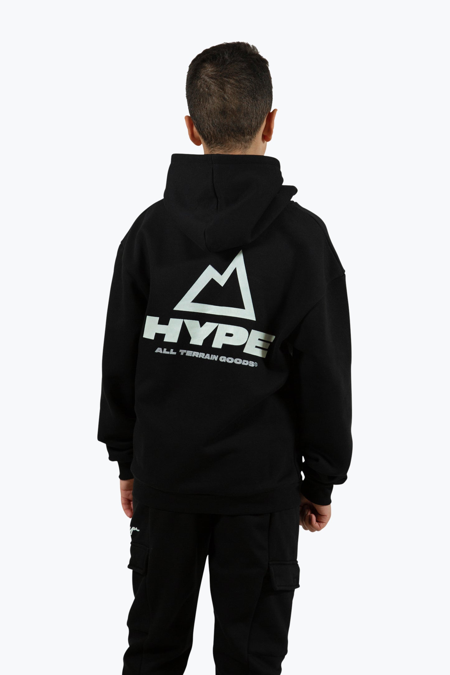 Hype Boys Black Outdoor 3M Hoodie