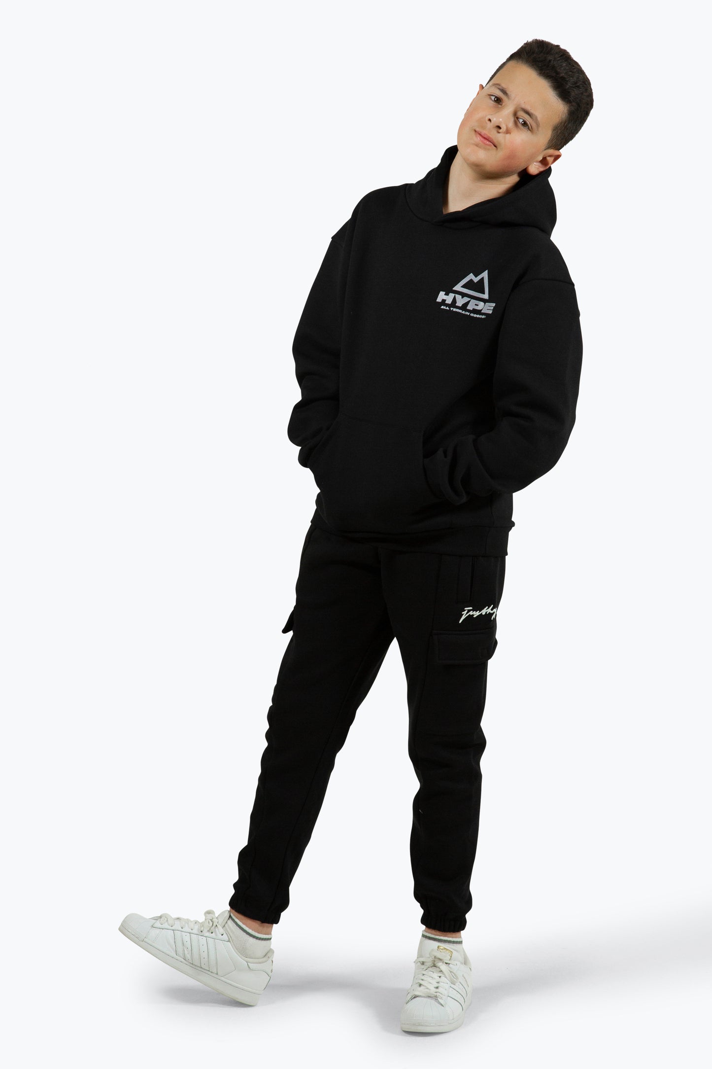 Hype Boys Black Outdoor 3M Hoodie