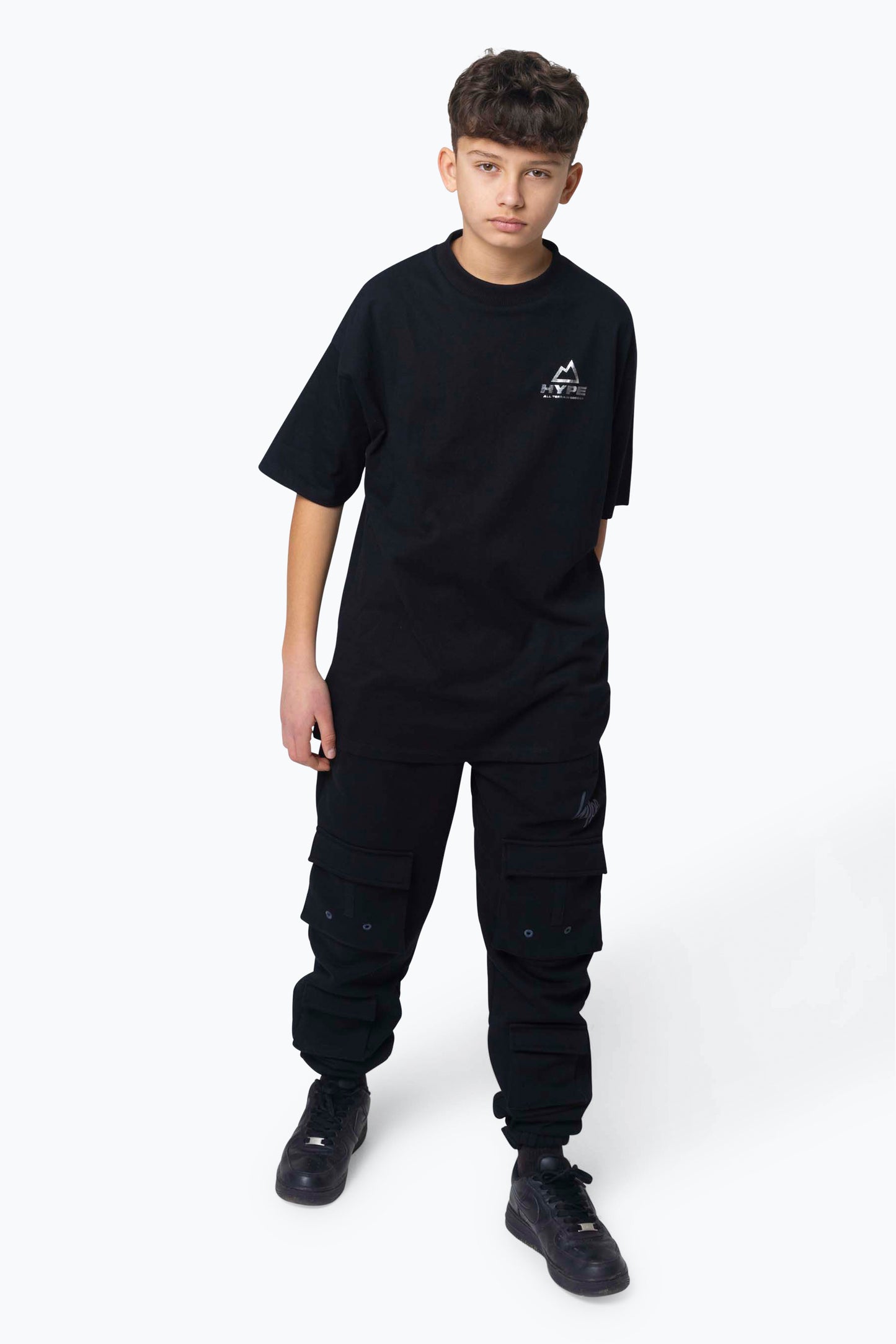 Hype Boys Black Outdoor 3M T-Shirt