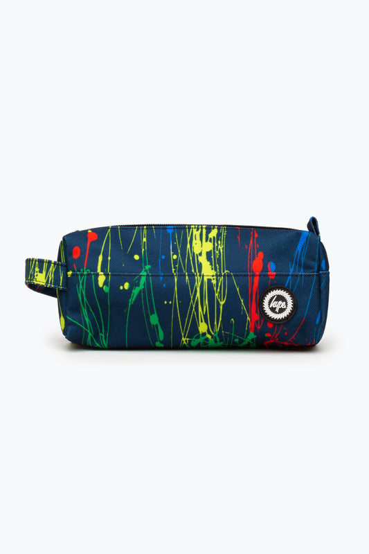 Hype Boys Navy Primary Splatter Pencil Case