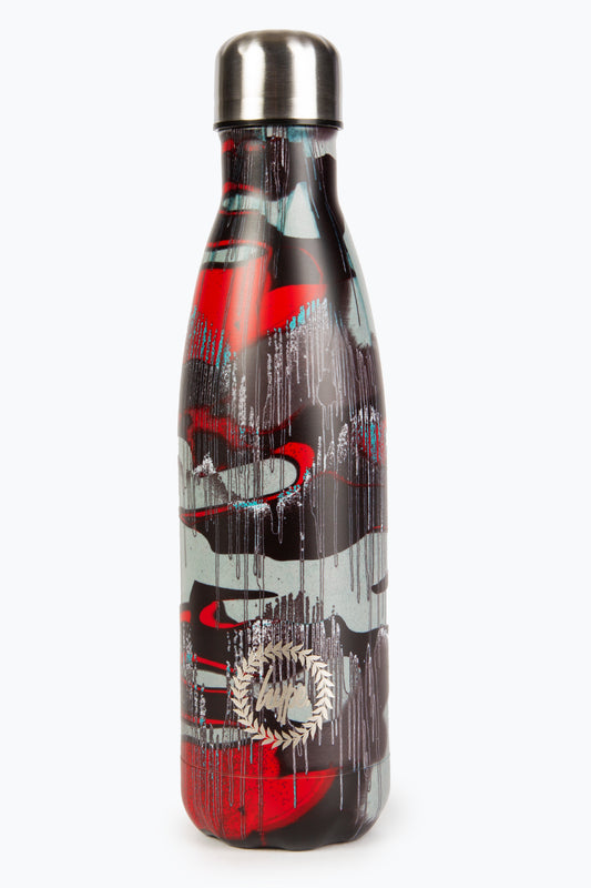 HYPE BOYS RED OUTLINE CAMO DRIPS WATER BOTTLE