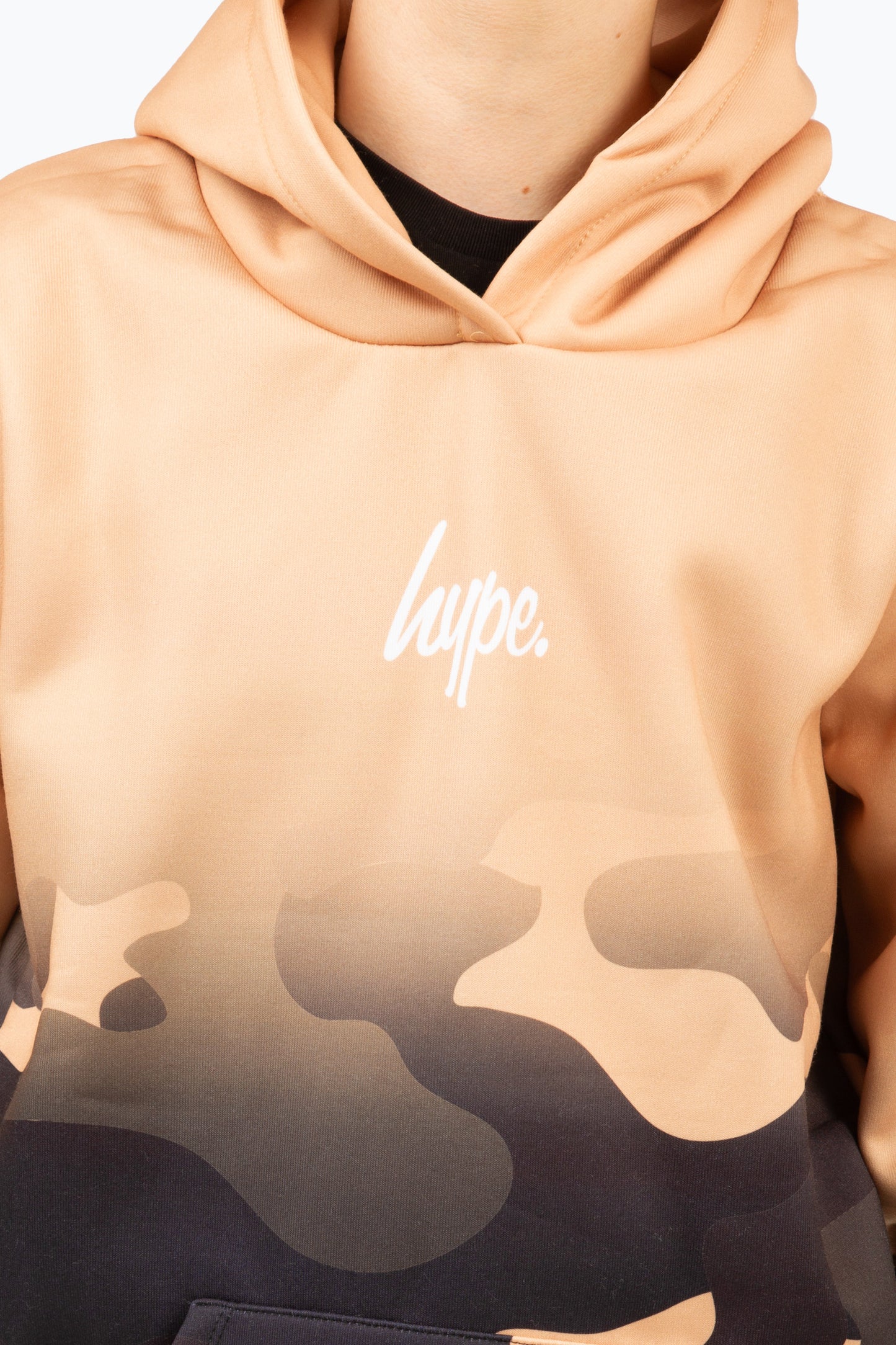 Hype Boys Beige Sand Camo Mini Script Hoodie