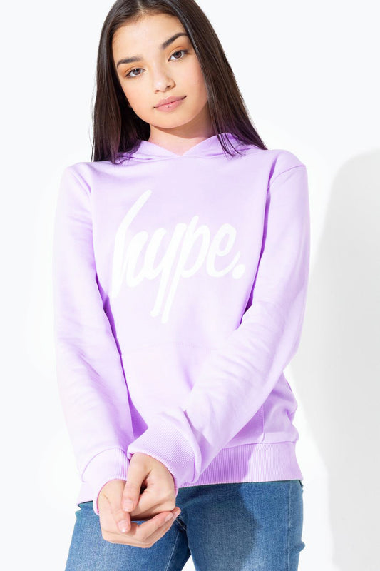 Hype Girls Lilac Script Hoodie