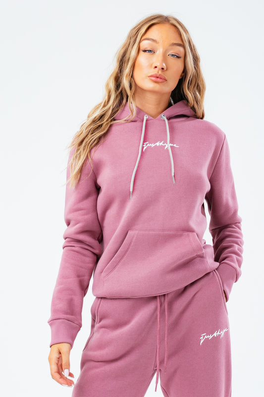 Hype Dusty Berry Scribble Women'S Hoodie