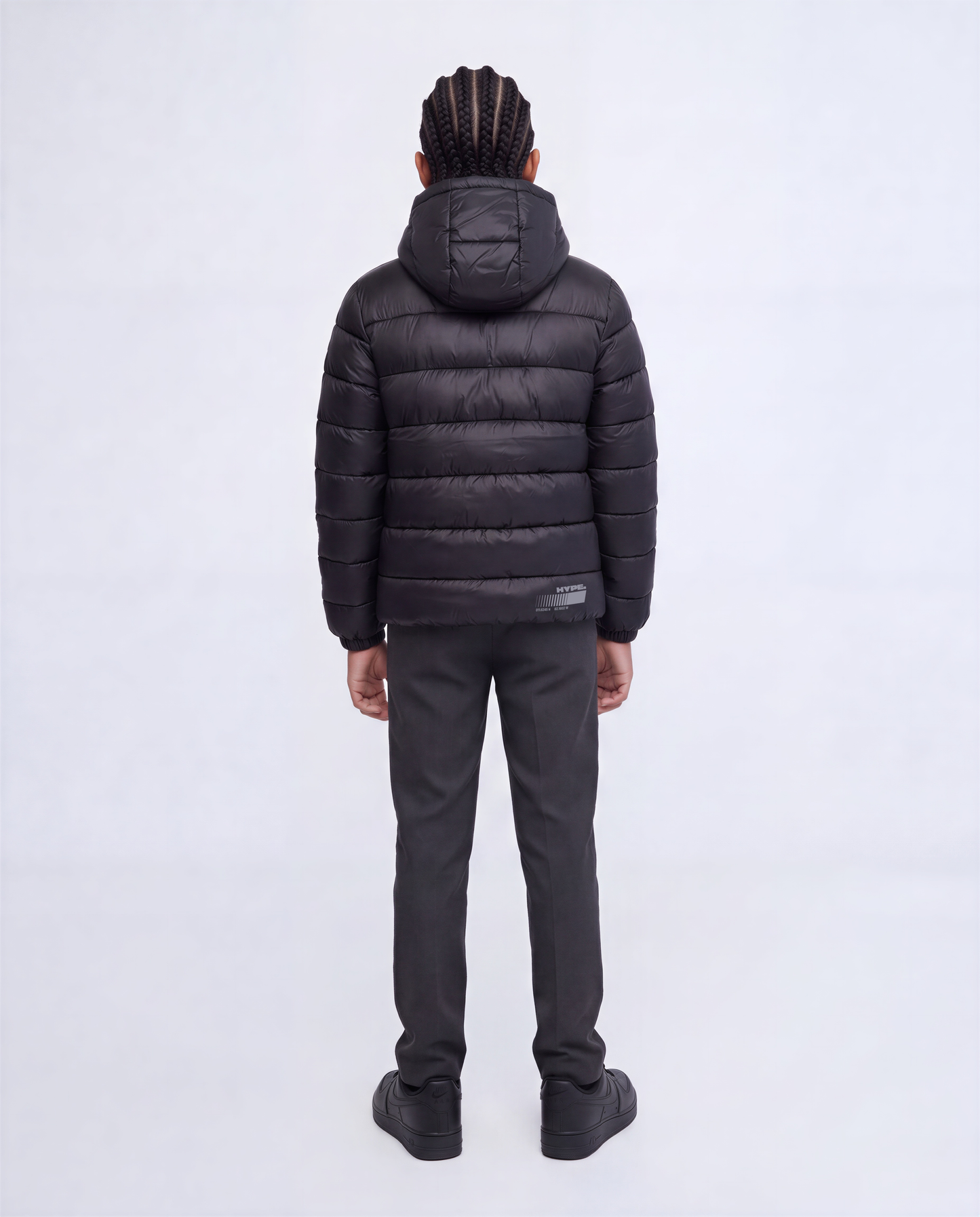 Hype Kids Black Padded Reflective Jacket