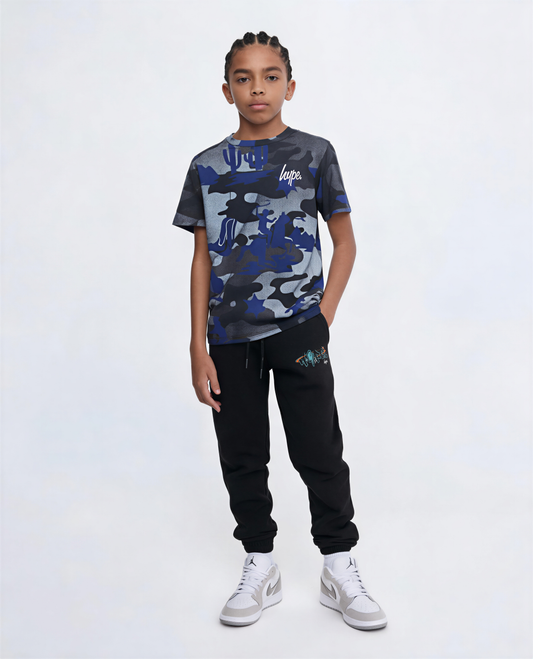 Hype Boys Black Cowboy Camo T-Shirt