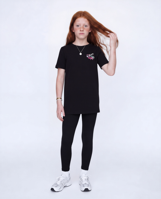 Hype Girls Black Graffiti T-Shirt