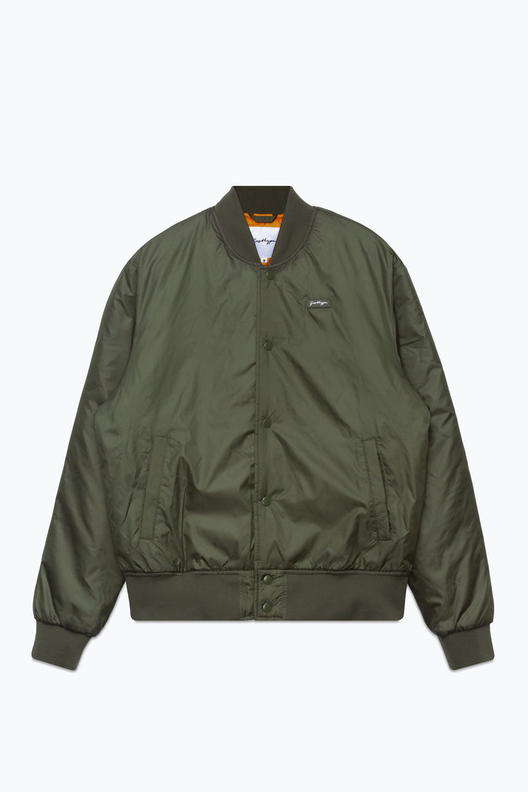HYPE ADULTS GREEN SCRIBBLE BOMBER JACKET