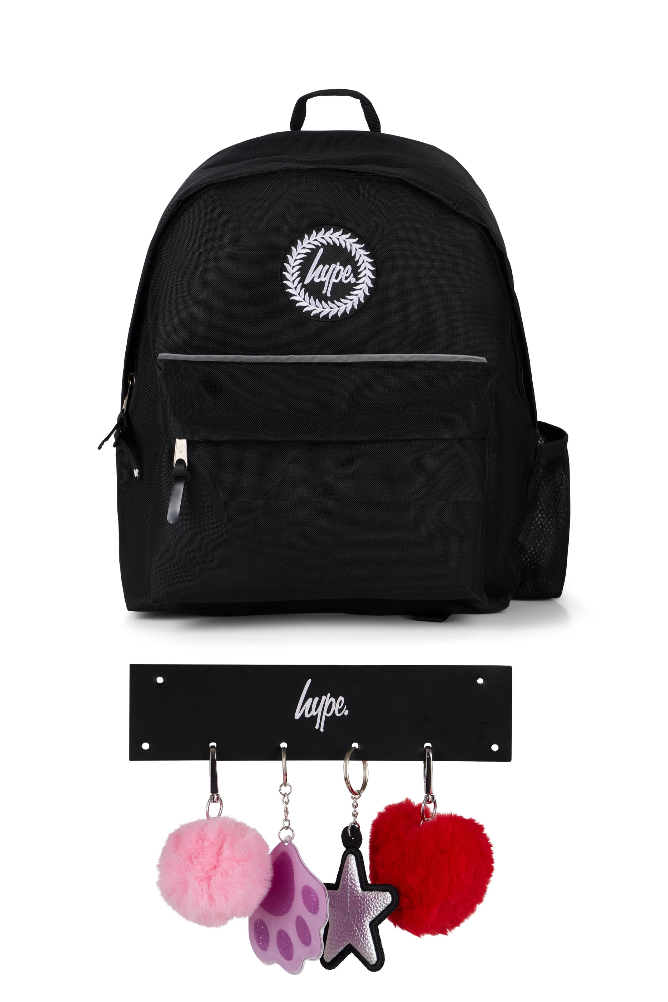Hype Kids Haven Black Charm Backpack