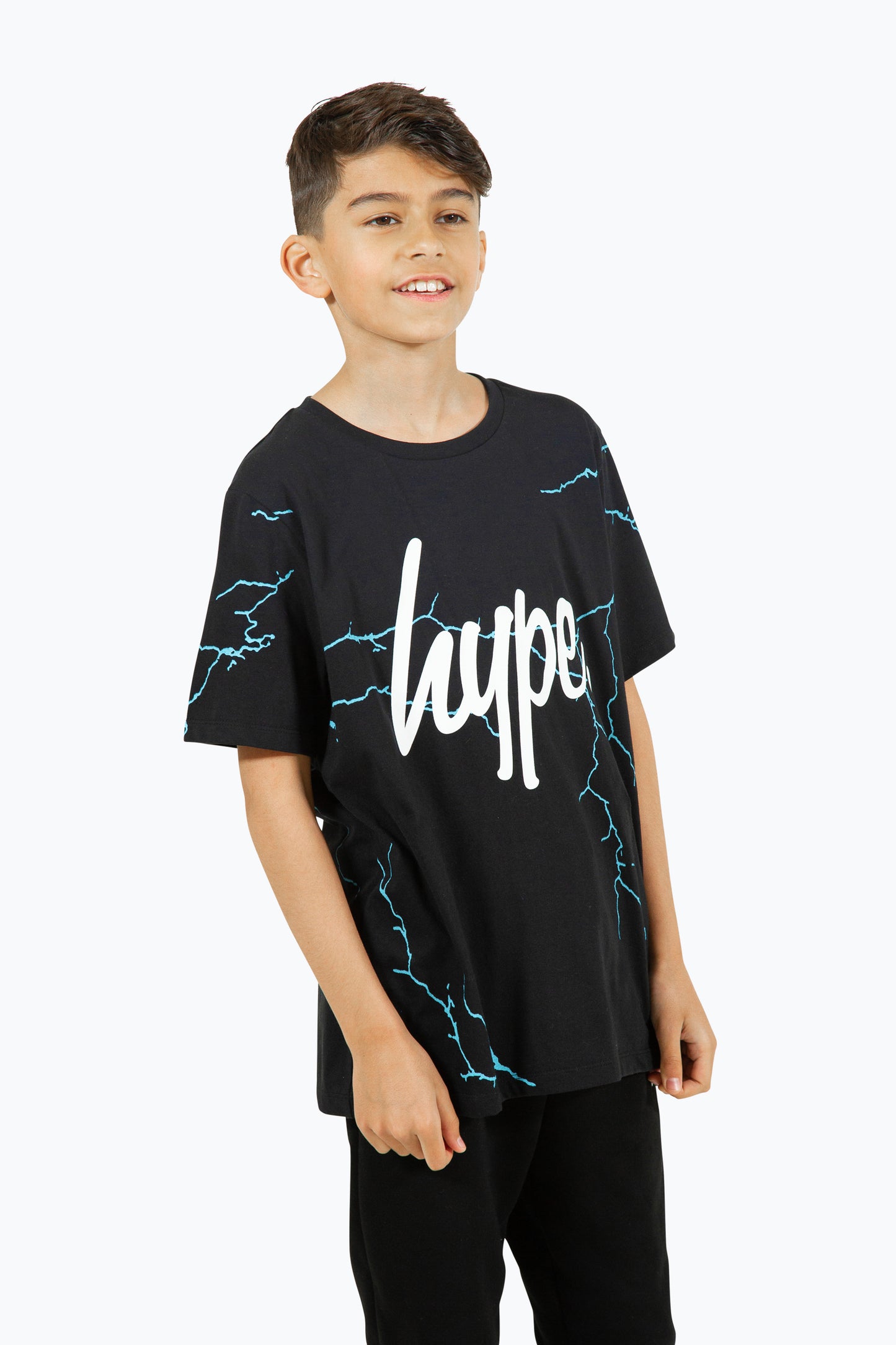 Hype Boys Black Lightning T-Shirt