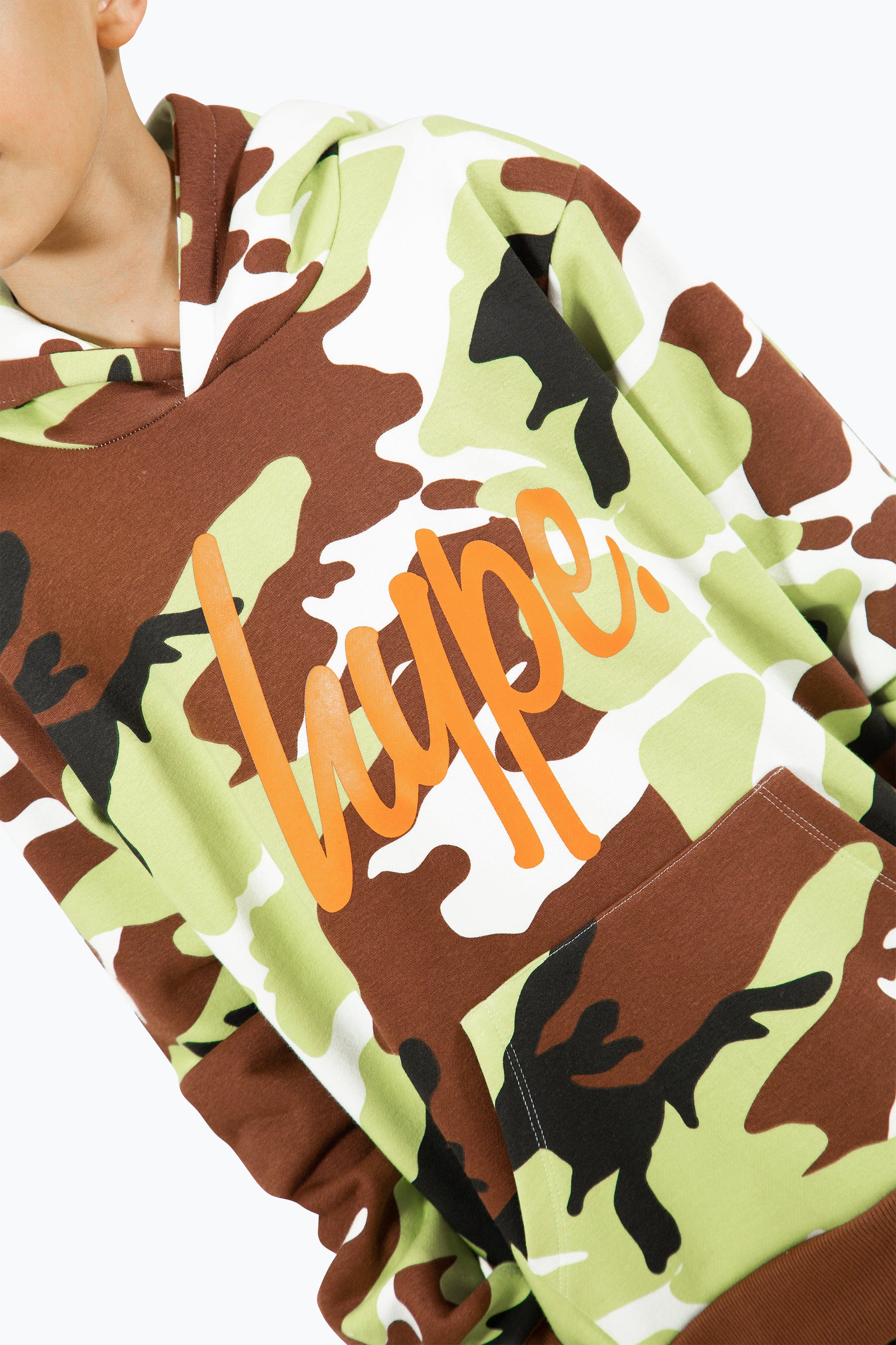 Hype Boys Camo Script Hoodie