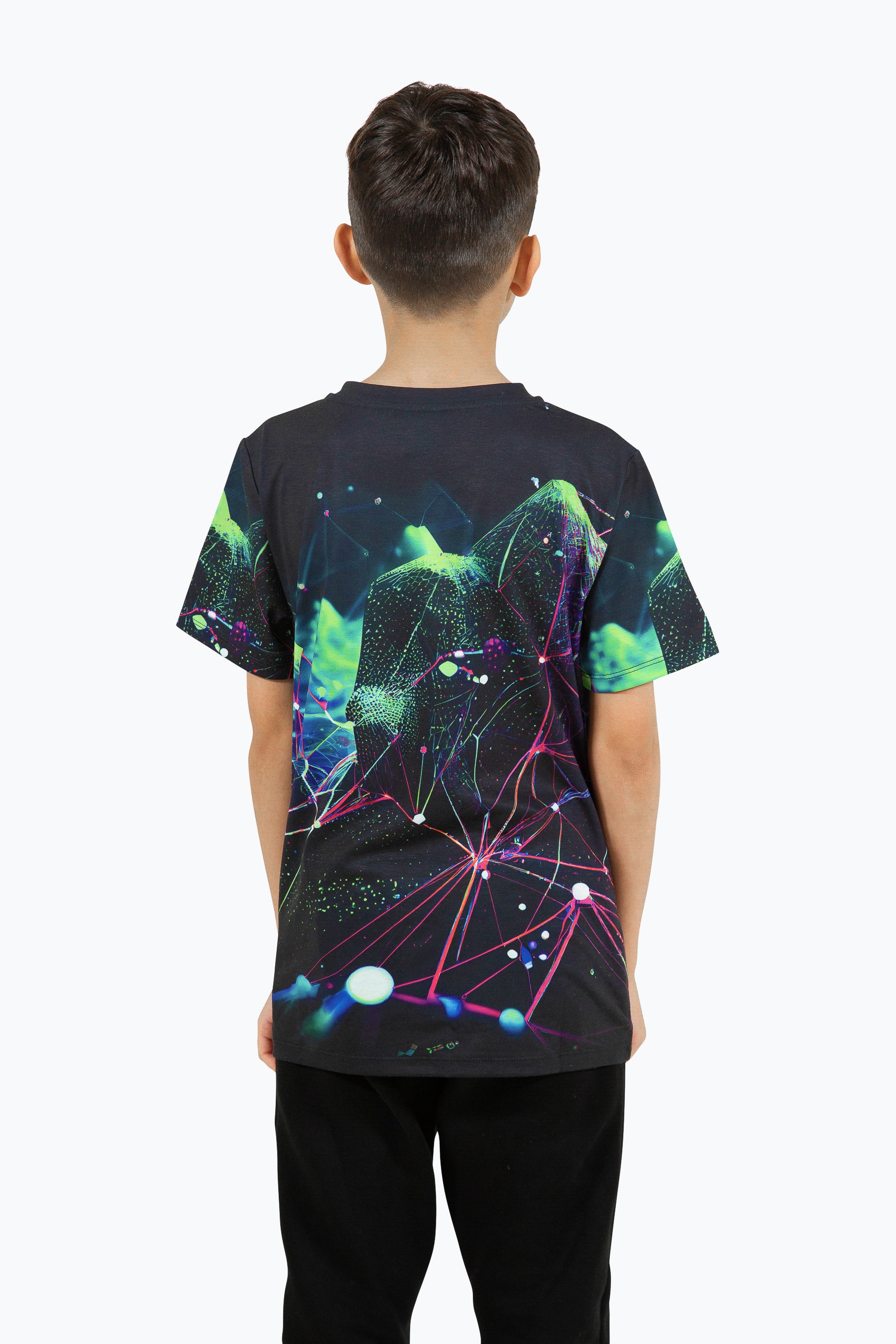 Hype Boys Multi Abstract Fractal T-Shirt