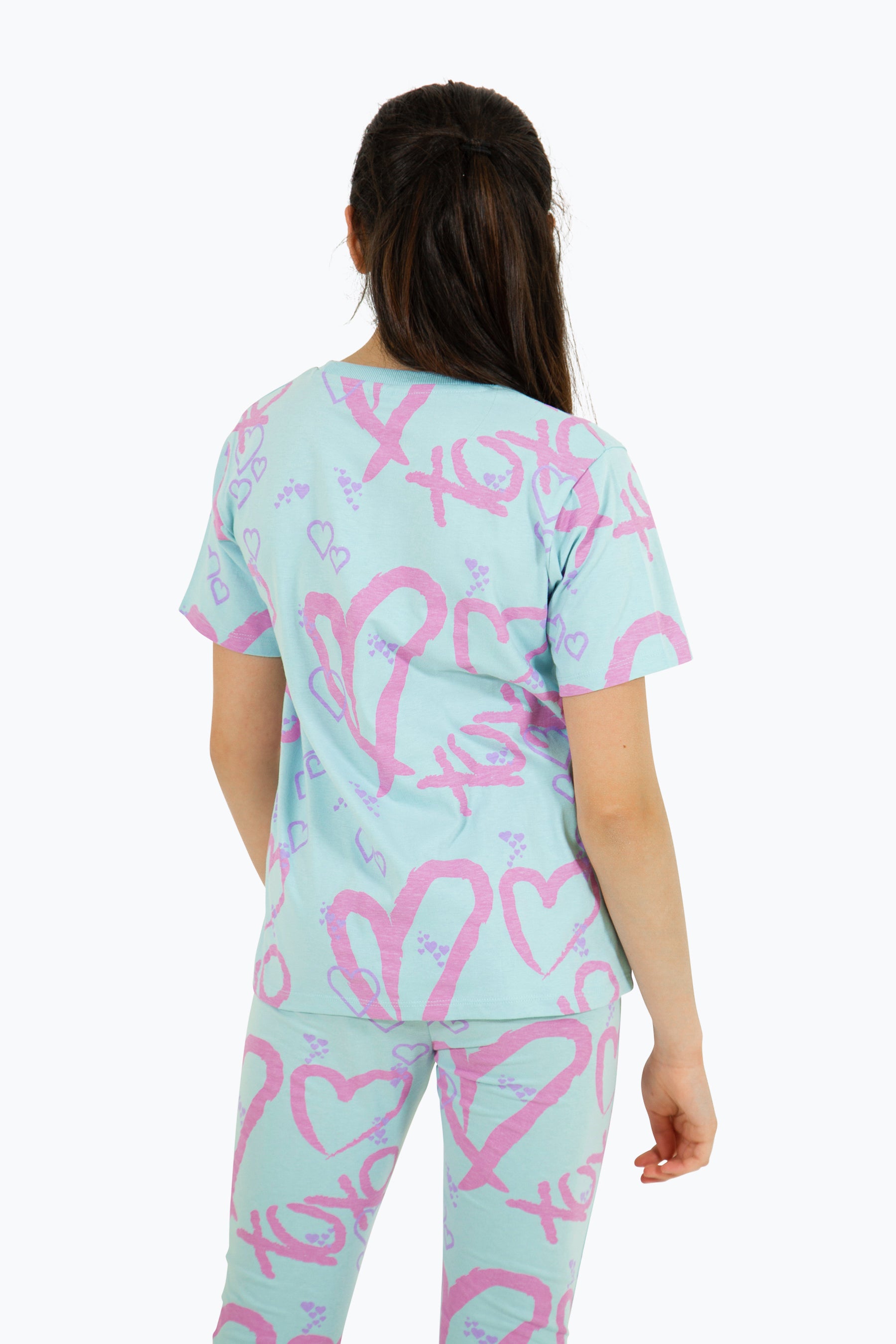 Hype Girls Light Blue Heart Xoxo T-Shirt