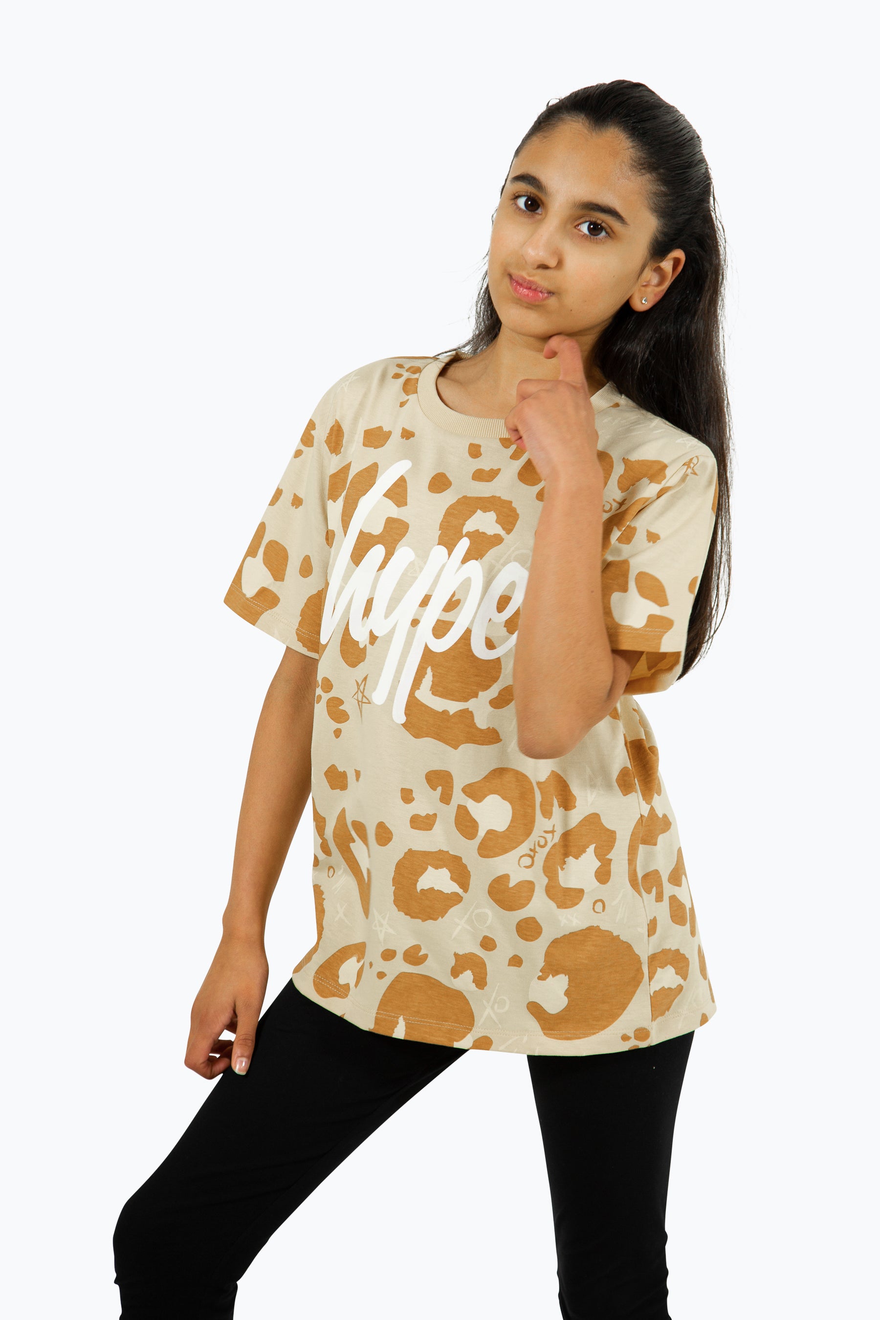 Hype Girls Sand Leopard T-Shirt